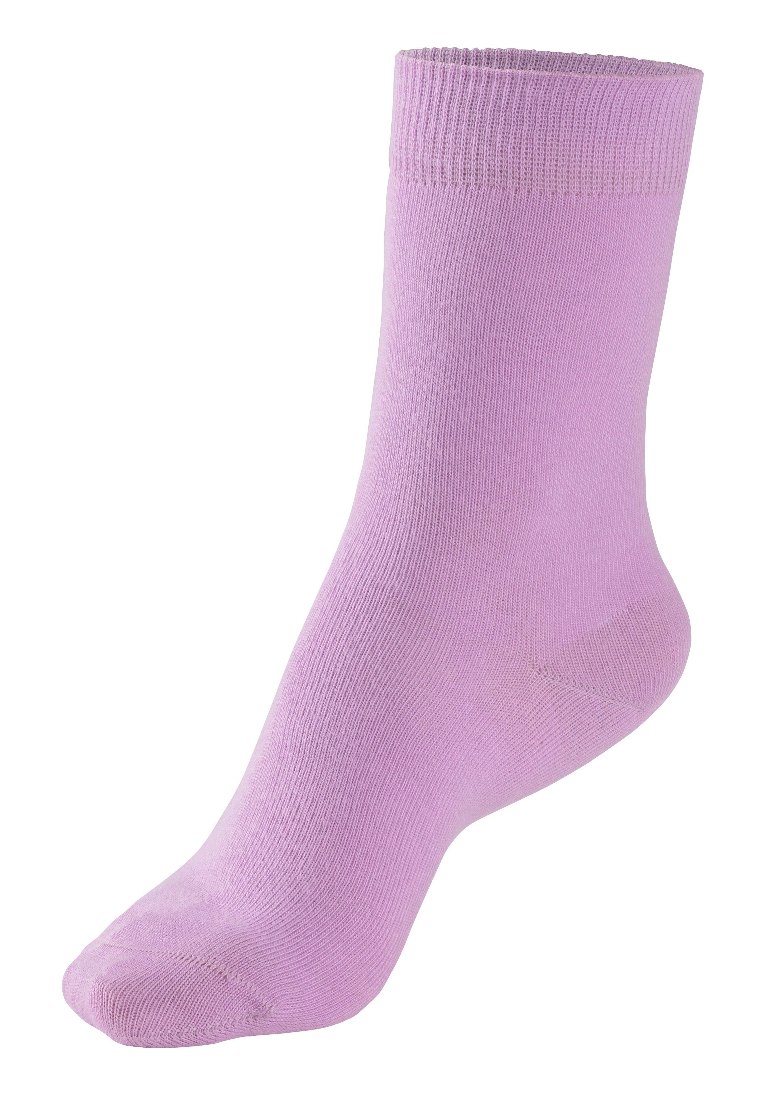 H.I.S Socken bordeaux unterschiedlichen 1x 1x (Set, Farbzusammenstellungen flieder, pink, blau, 4-Paar) in 1x 1x