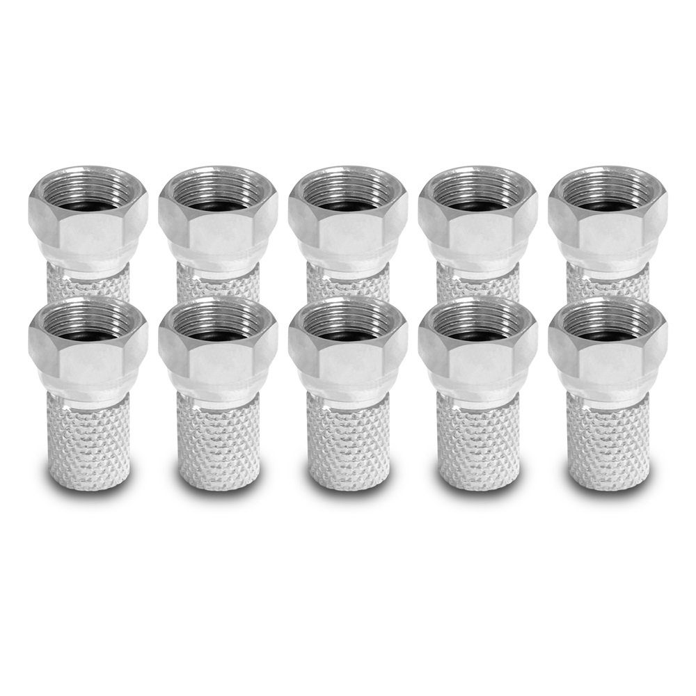 Kabelzubehör F-Stecker 7 - 7,4 mm für Sat Koaxialkabel F-Verbinder F-Anschluss 4K