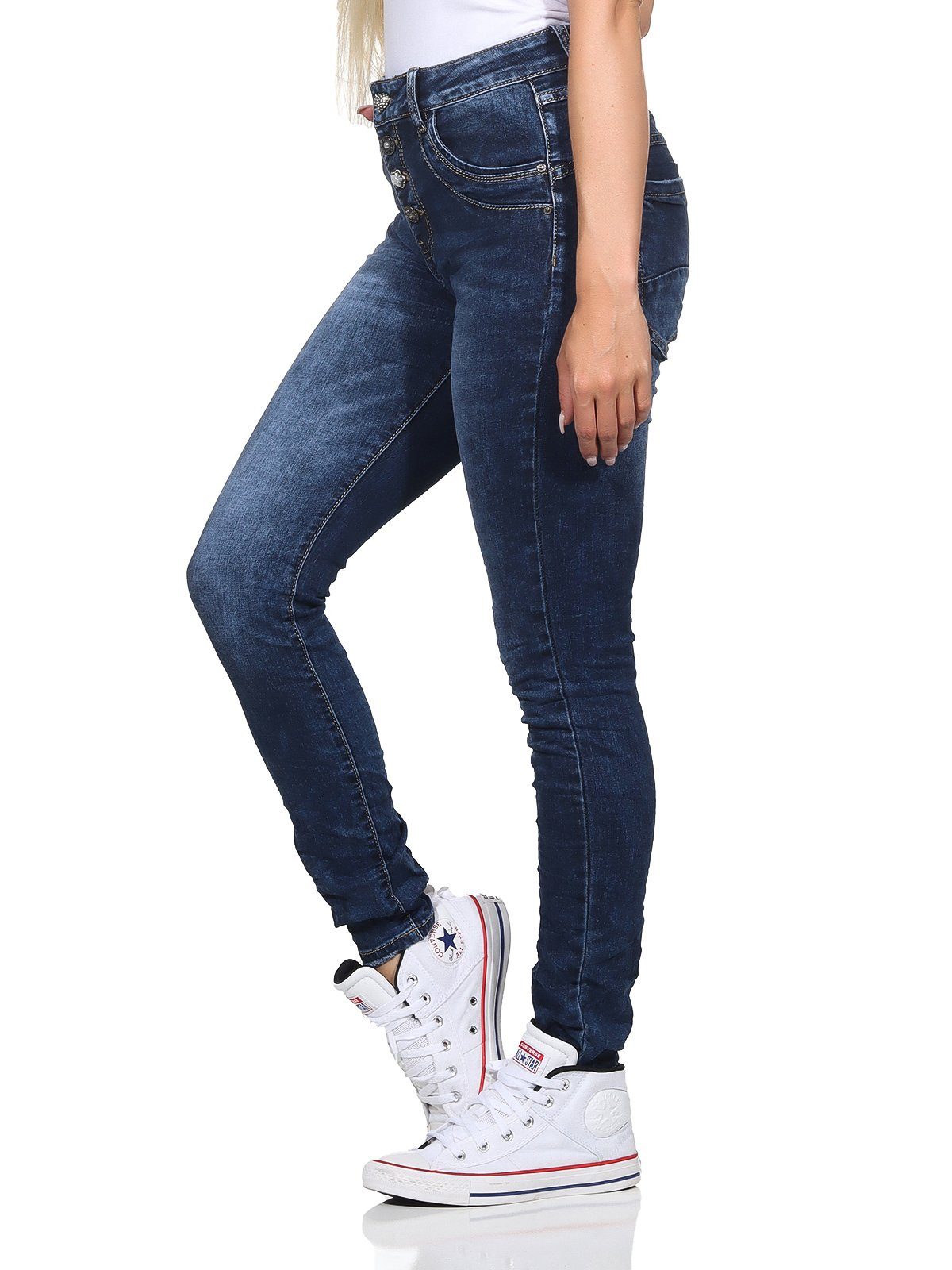 Skinny-fit-Jeans Jewelly Damenjeans 25 S / 36 Blau 01