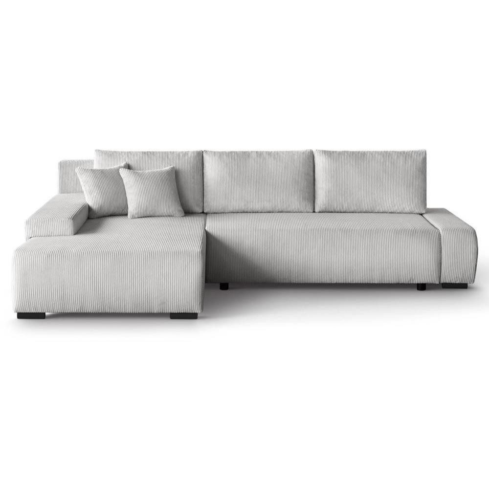 Beautysofa Ecksofa DRACO POSO L, mit Schlaffunktion, Bettkasten, Wellenfede günstig online kaufen
