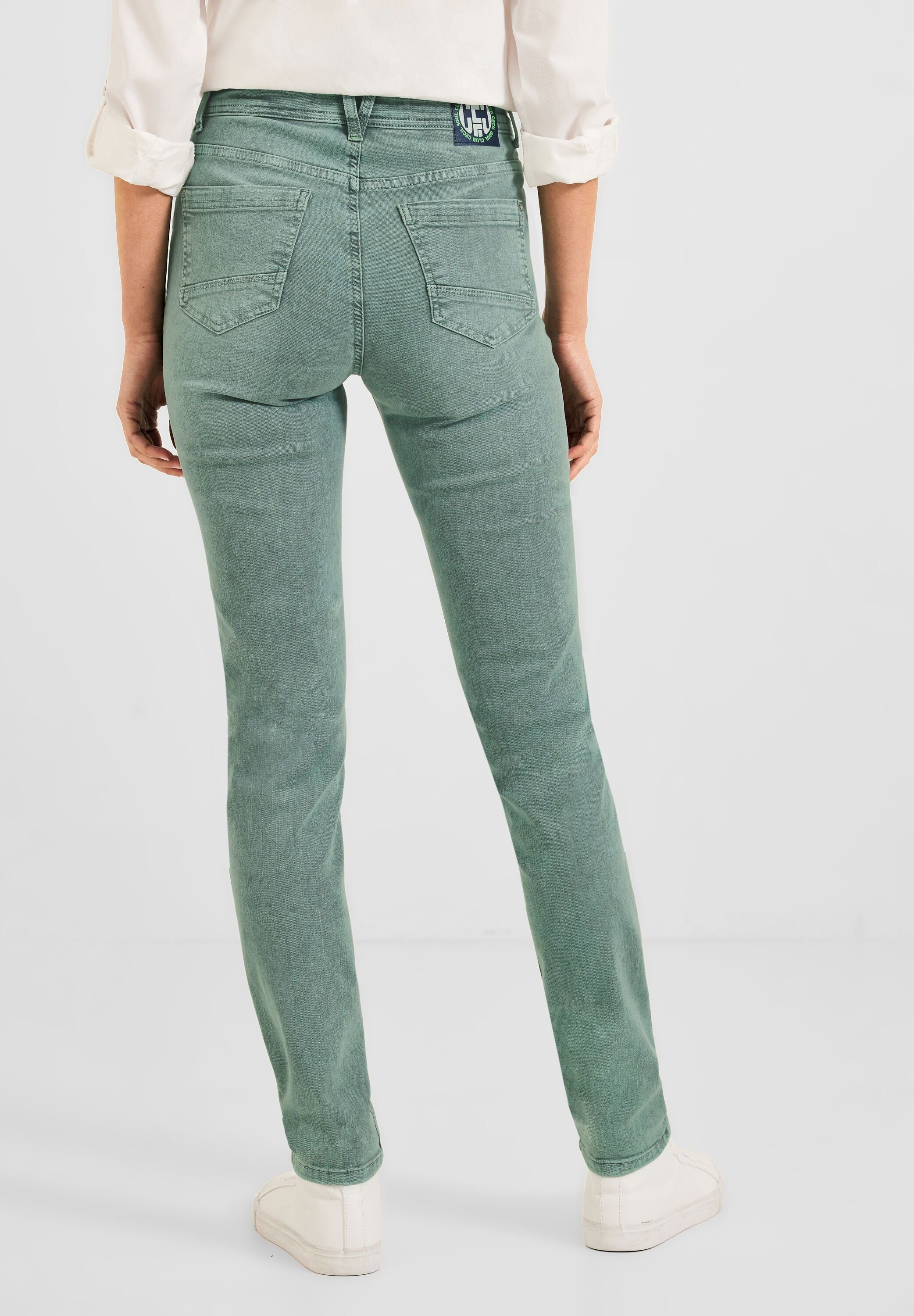 High Jeans Legs Slim Waist, Cecil 5-Pocket-Style, Gerade