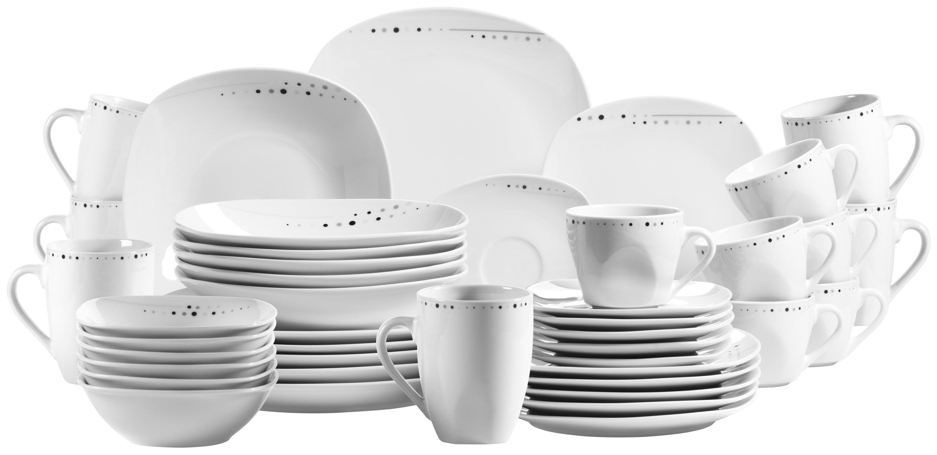 MÄSER Kombiservice FADILLA (42-tlg), 6 Personen, Porzellan