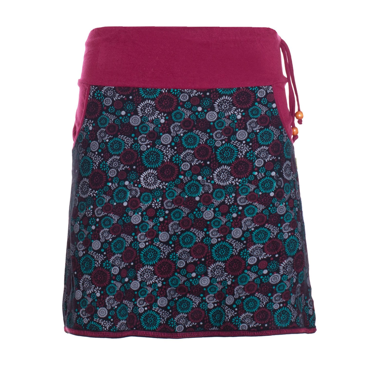 Vishes Minirock Baumwolle Blumen-Muster extra breiter günstig online kaufen