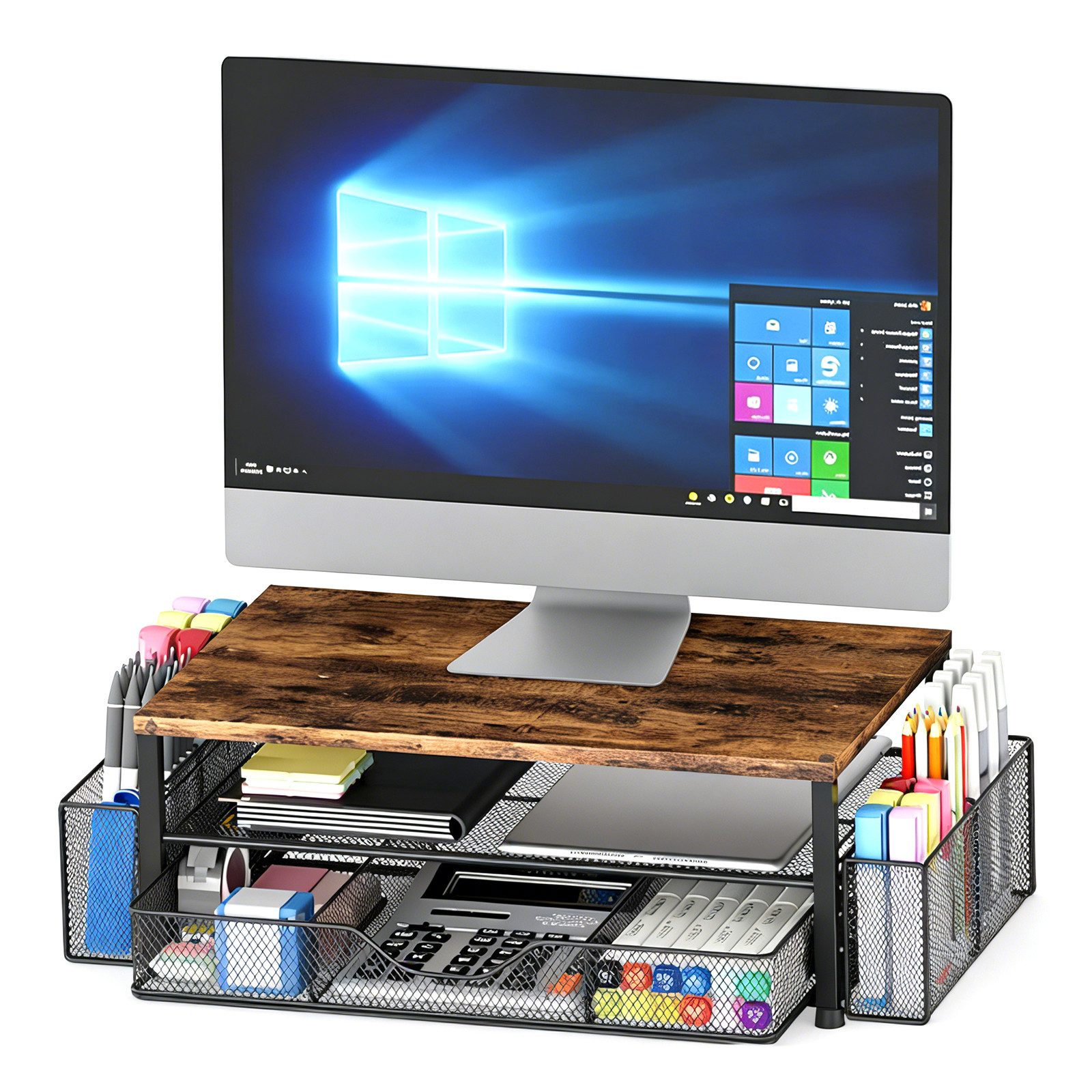 BlingBin Monitorständer Schreibtisch Organizer