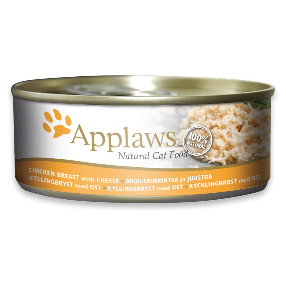 Applaws Hühnchenbrust & Käse 156 g - 24 Stück, Nassfutter für: Katze