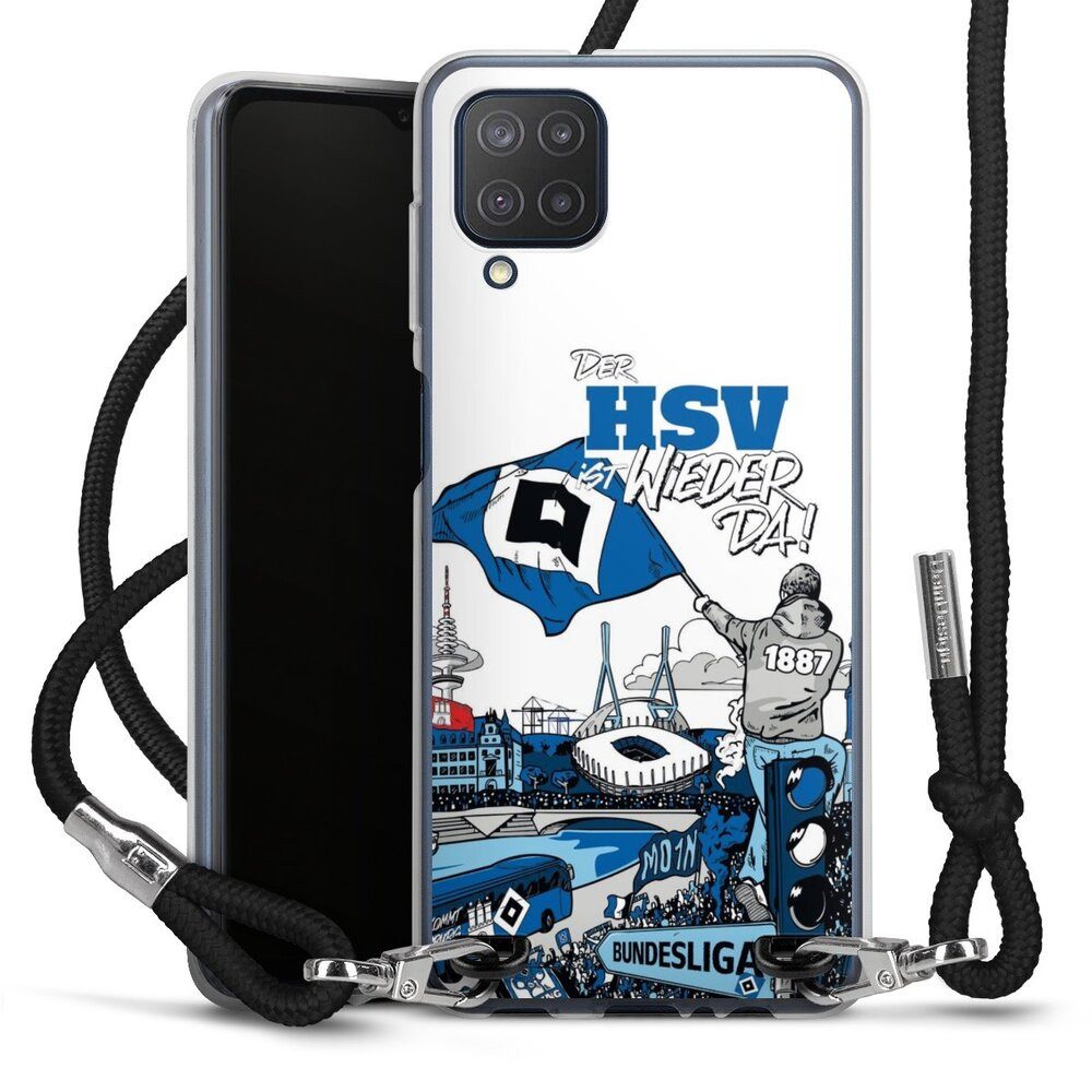 DeinDesign Handyhülle Hamburger SV Offizielles Lizenzprodukt Aufstieg, Samsung Galaxy M12 Handykette Hülle mit Band Case zum Umhängen