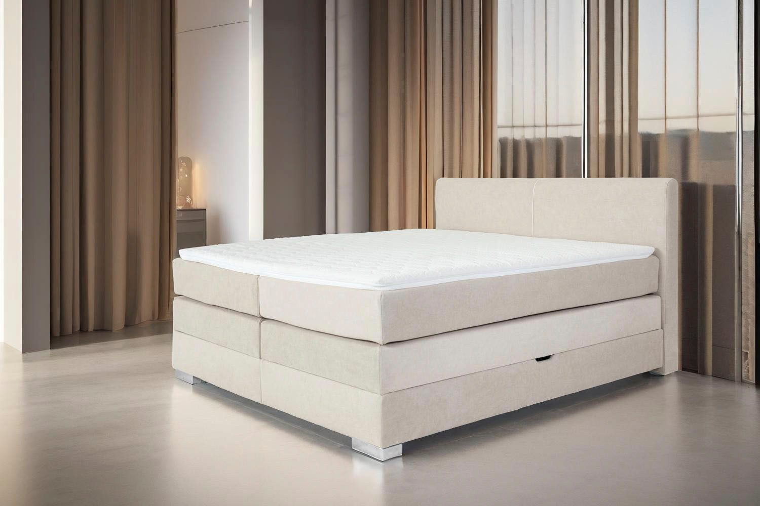 Home affaire Boxspringbett Juliste inkl. Bettkasten und PUR-Schaum-Topper, erhältlich in den Breite 160, 180 & 200cm