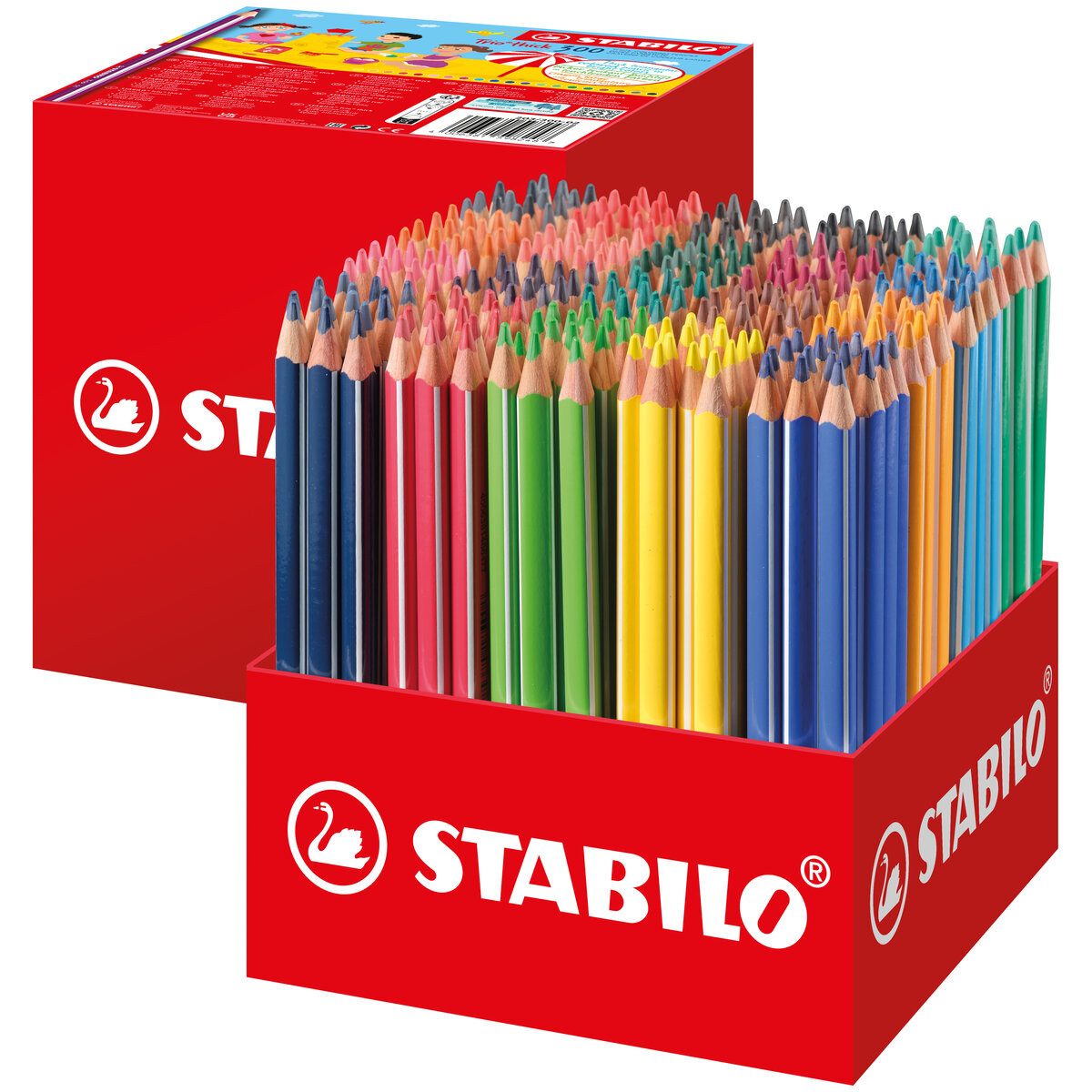 STABILO Buntstift Farbstift Trio dick Box XL 300 Stück/20 Farben.
