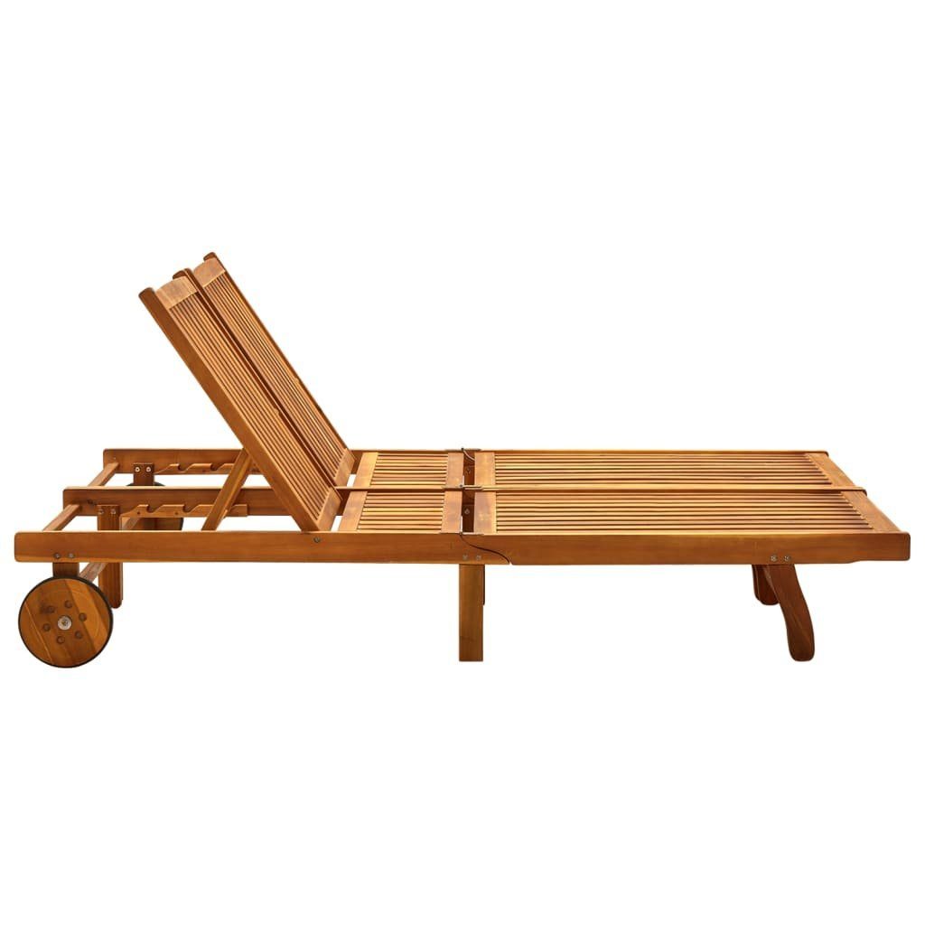 vidaXL Gartenliege 2-Personen-Sonnenliege mit Auflagen Massivholz, 1 St.