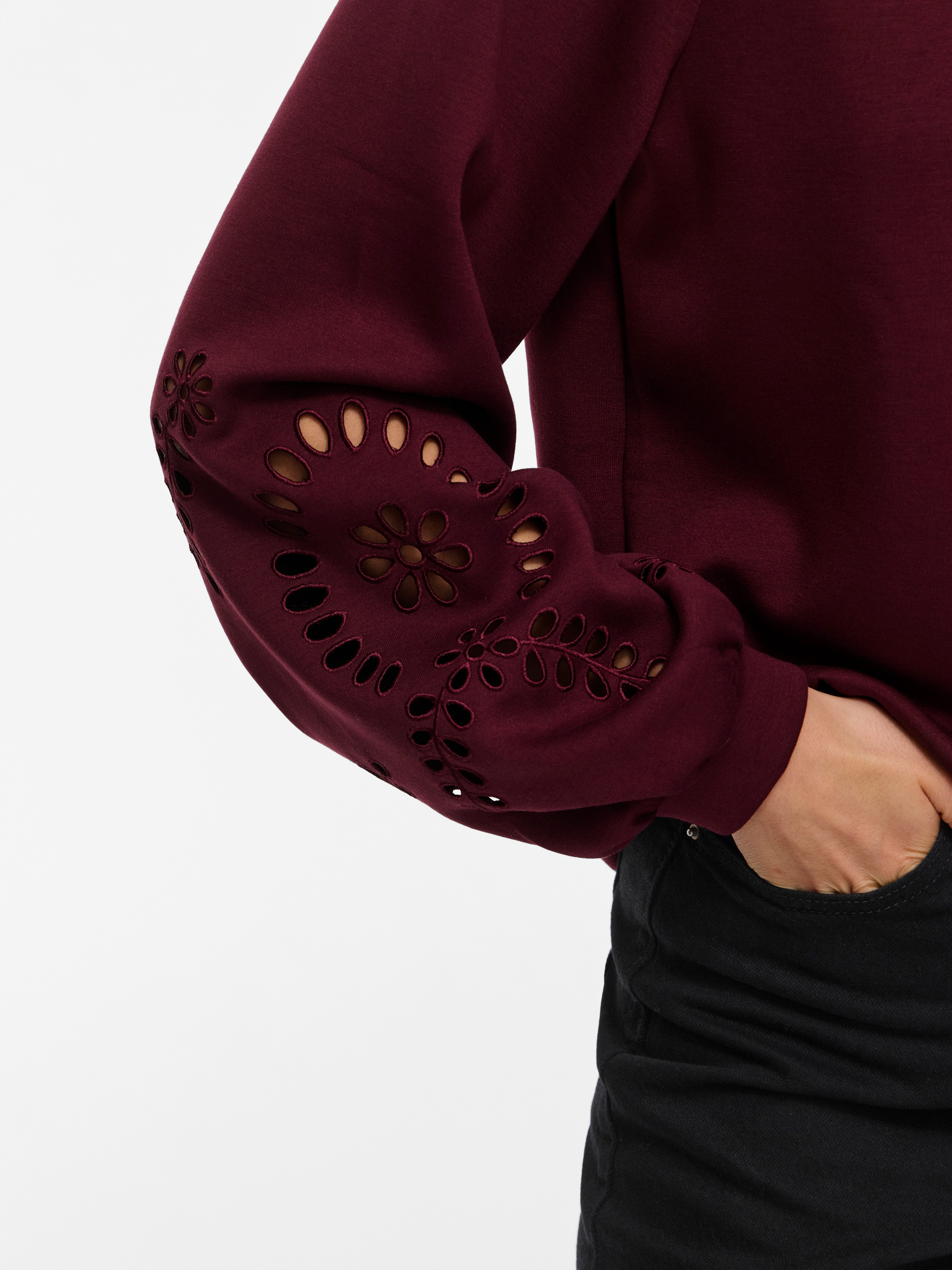 Vila Sweatshirt VISANDY L/S DETAIL SWEAT TOP - NOOS Viskosemischung, regular fit
