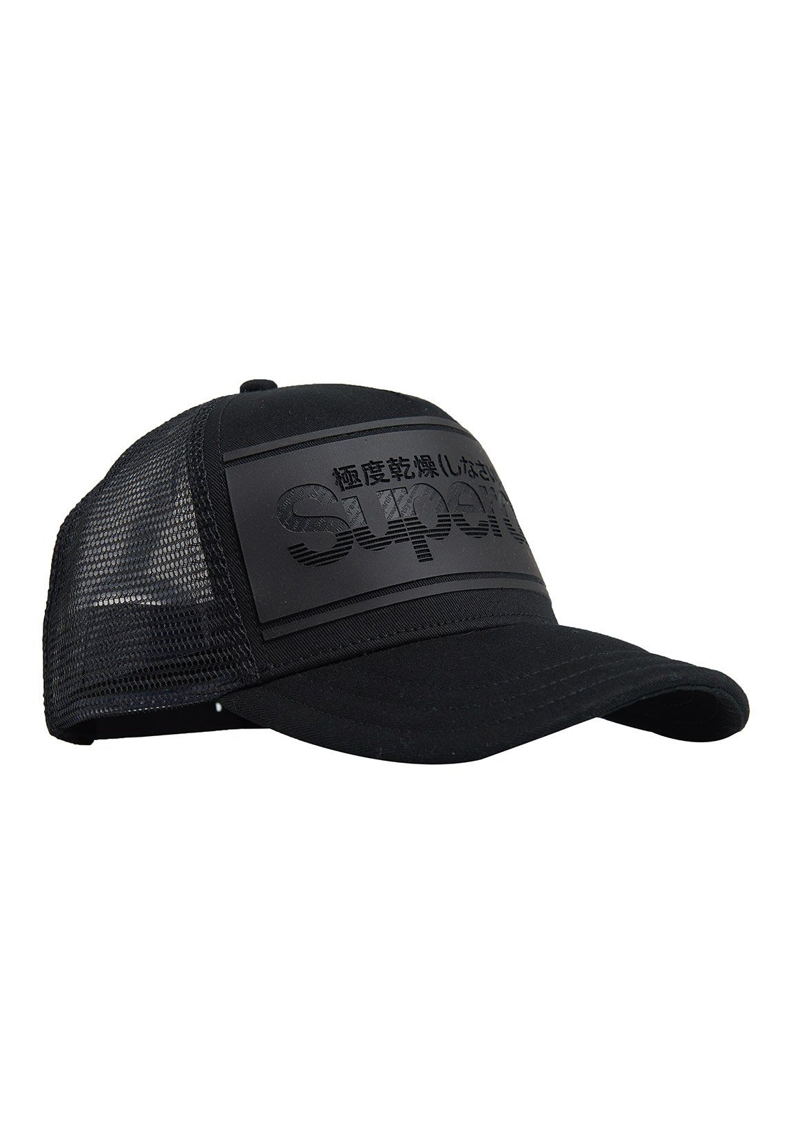 Superdry Trucker Cap »Superdry Cap STRIPE LOGO TRUCKER CAP Black Schwarz«