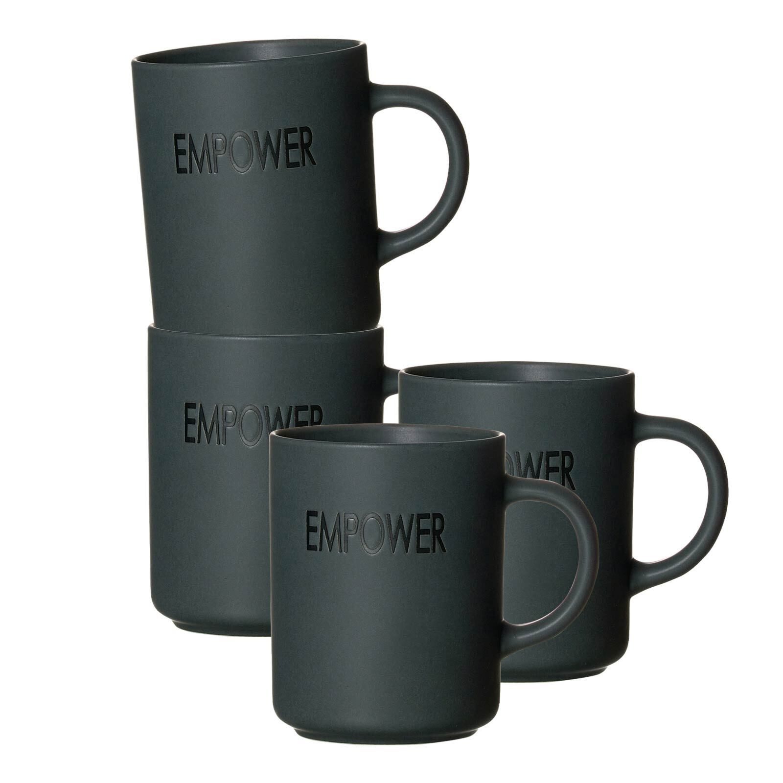 Ritzenhoff & Breker Becher Empower Henkelbecher 390 ml 4er Set, 4-tlg., Porzellan