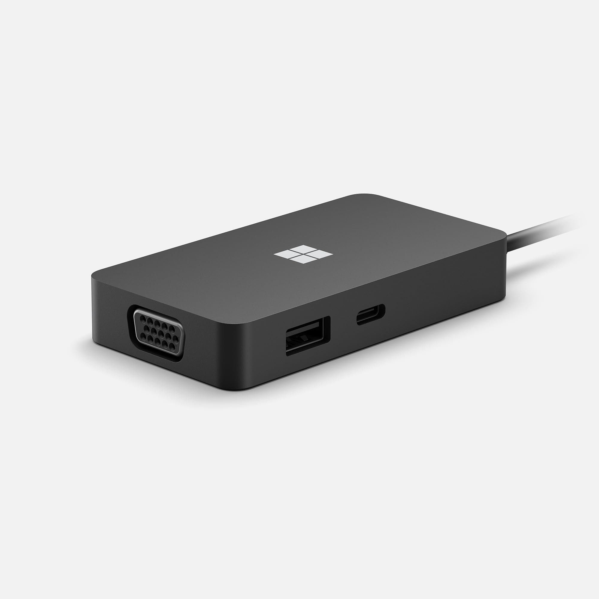 Microsoft 161-00002 Netzwerk-Switch (USB-C Hub für Microsoft Surface, elegantes Schwarz)