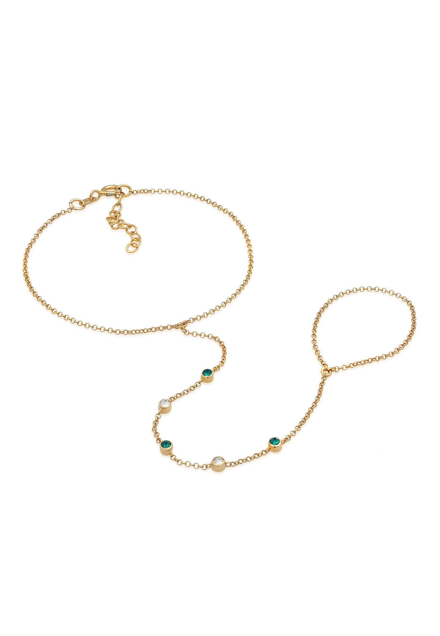 Elli Armkette Hand Chain Handkette Armband 925 Silber