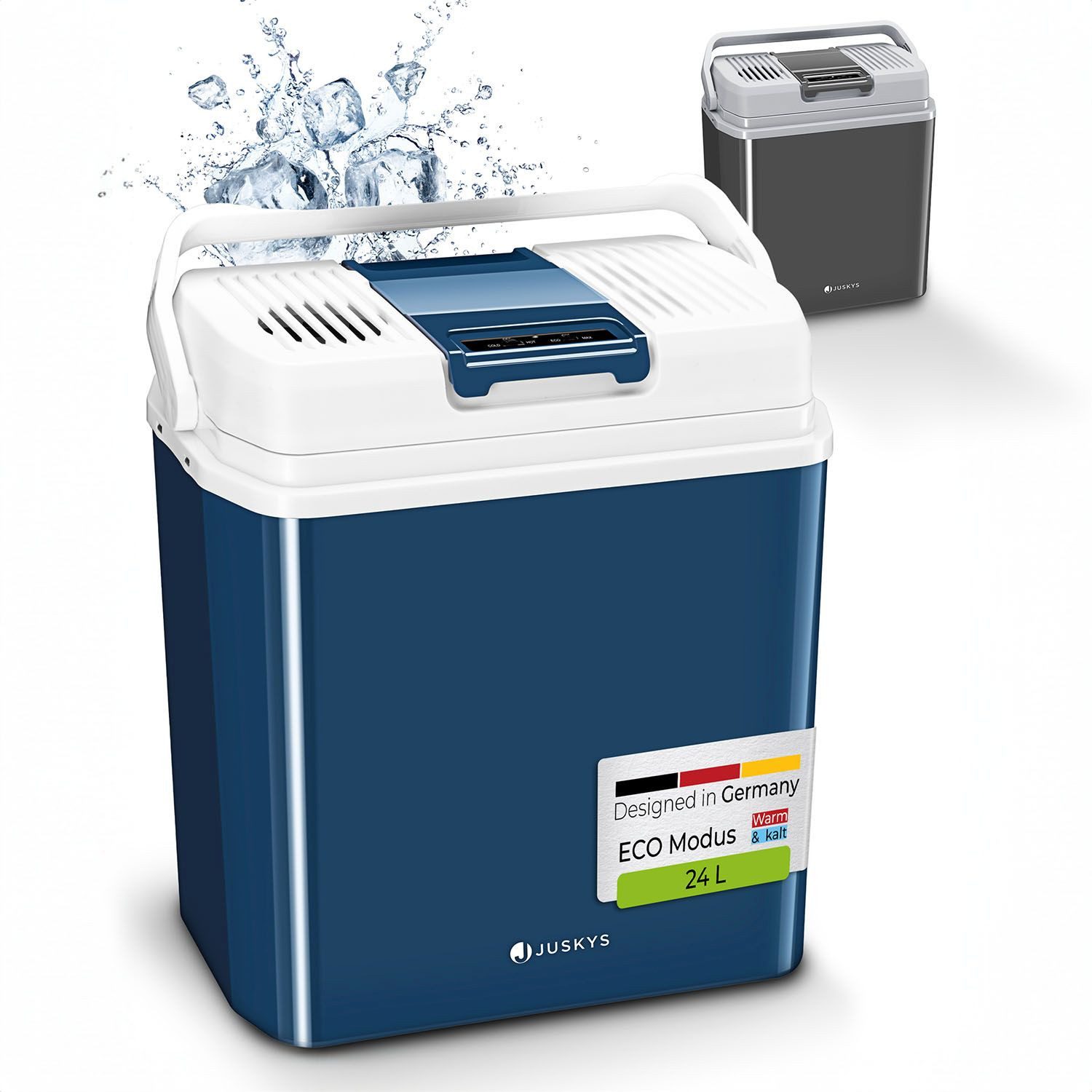 Juskys Kühlbox Nordpol, 24 l, leicht und mobil, mit ECO-Modus, 12 & 230 V Anschluss