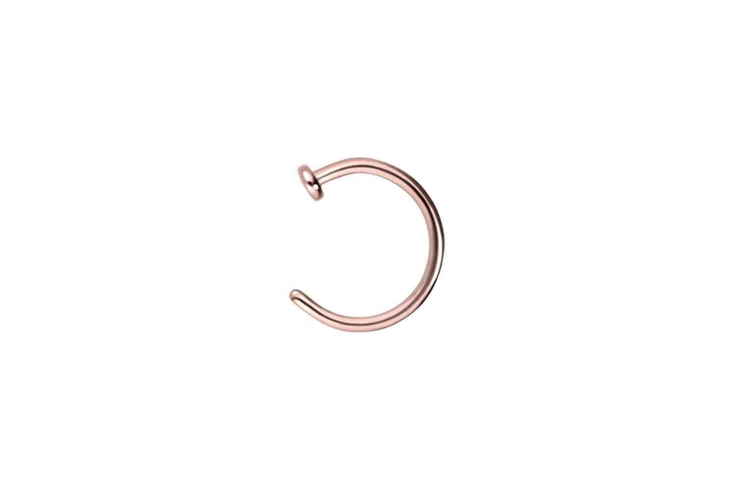 PIERCINGLINE Nasenpiercing Chirurgenstahl Nasenring offen PLATTE (Nasenstecker, 1-tlg)