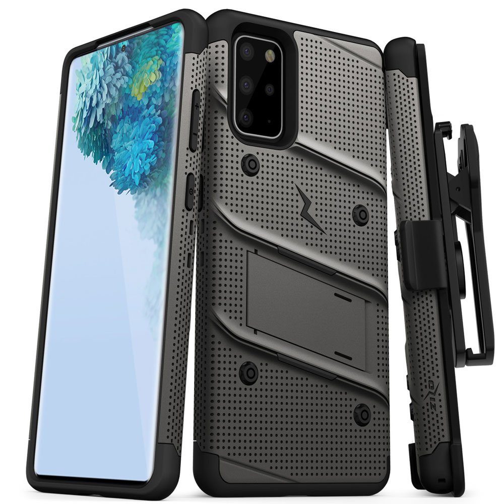 FITSU Handyhülle Hülle für Samsung Galaxy S20 Plus Outdoor Case Handyhülle 6,7 Zoll, Hülle für Galaxy S20 Plus inkl. Schutzglas mit Gürtelclip Outdoor Case