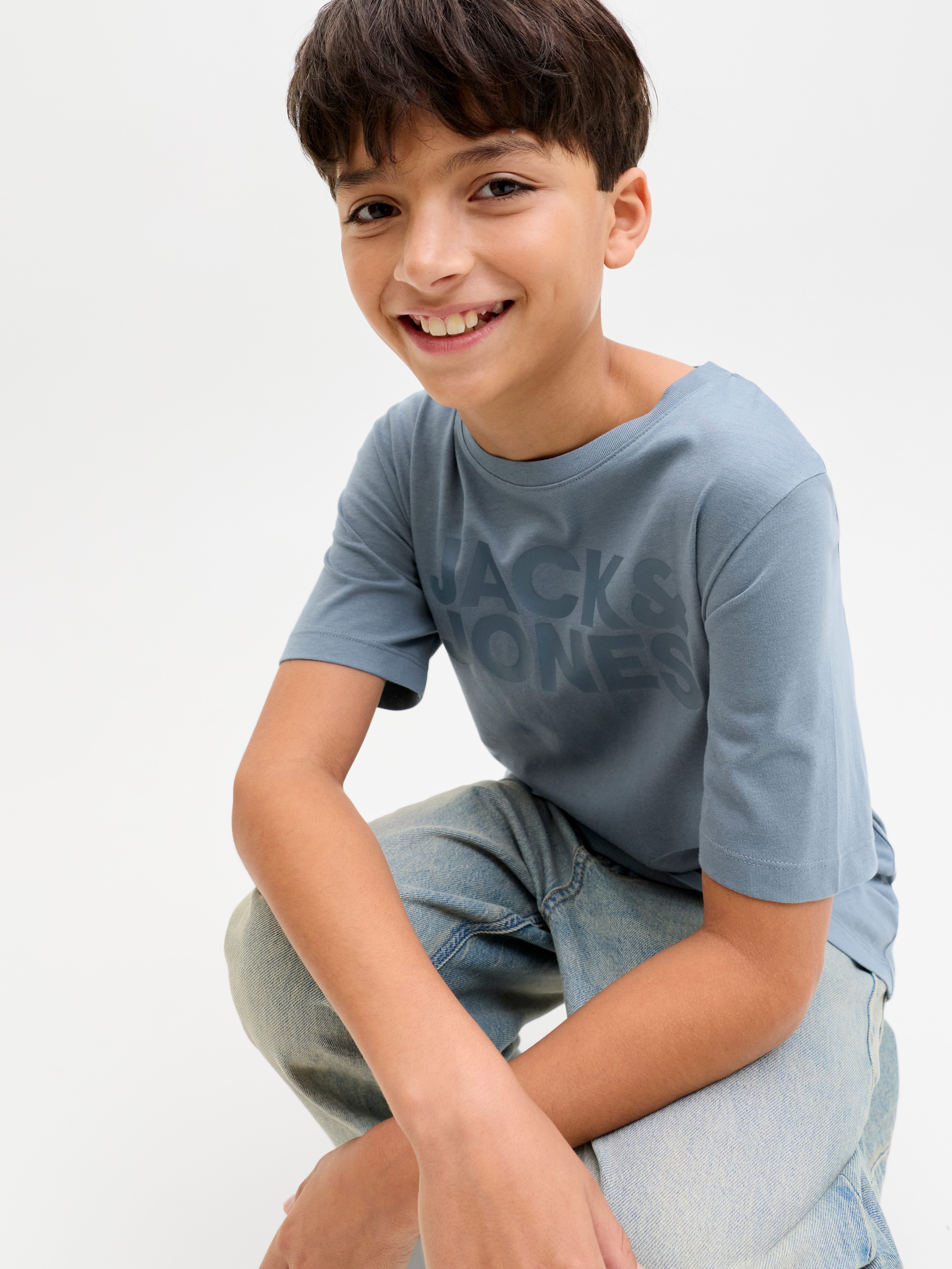 Jack & Jones Junior Rundhalsshirt JJECORP stylisch, atmungsaktiv, pflegeleicht bedruckt, casual, regular fit, Jersey, Rundhals