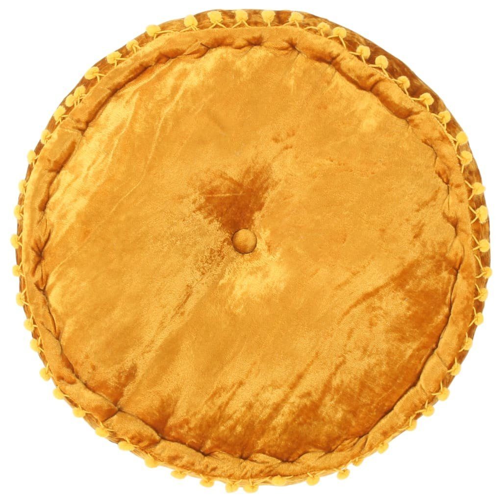 vidaXL Polsterhocker Pouf Rund Samt 40x20 cm Senfgelb (1 St) günstig online kaufen