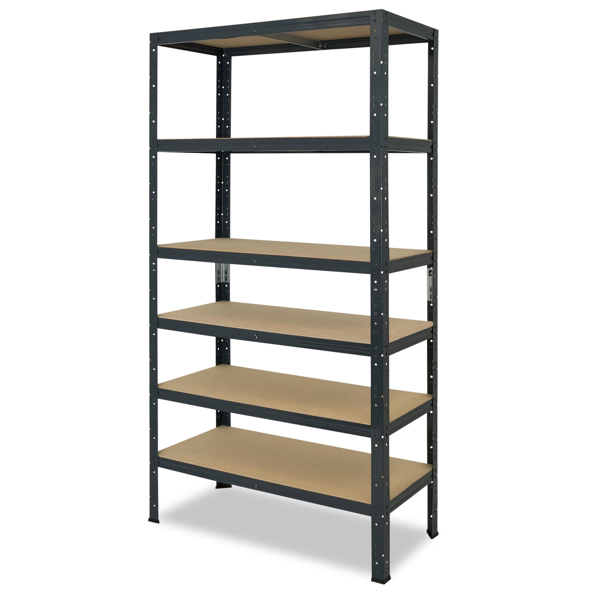 Kellerregal, als Böden, 6 mit Schwerlastregal Metall HOME, Metallregal Werkstattregal anthrazit, 200x45x60cm oder 145kg Lagerregal, shelfplaza mit Tragkraft Garagenregal, Steckregal