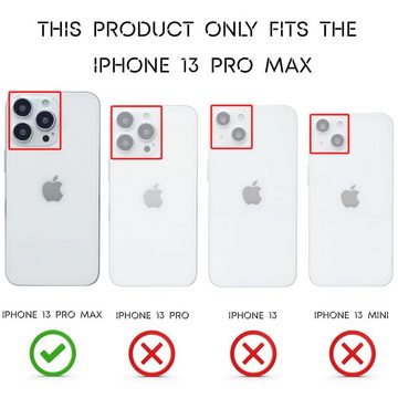 Nalia Smartphone-Hülle Apple iPhone 13 Pro Max, Carbon-Look Silikon Hülle / Matt Schwarz / Rutschfest / Karbon Optik