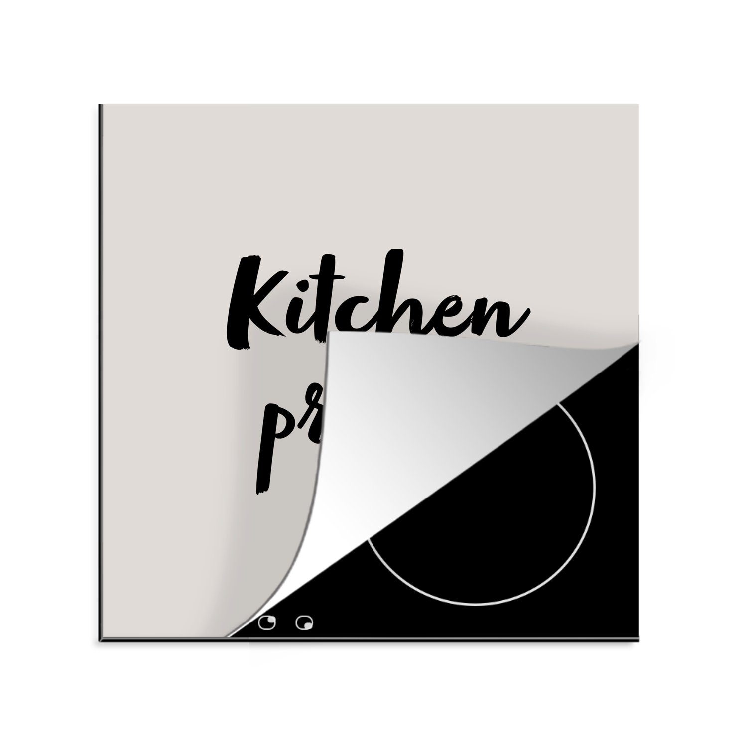 MuchoWow Herdblende-/Abdeckplatte Sprichwörter - Küchenfürst - Mann - Küche - Induktionsherd -, Vinyl, (1 tlg), 78x78 cm, Ceranfeldabdeckung, Arbeitsplatte für küche