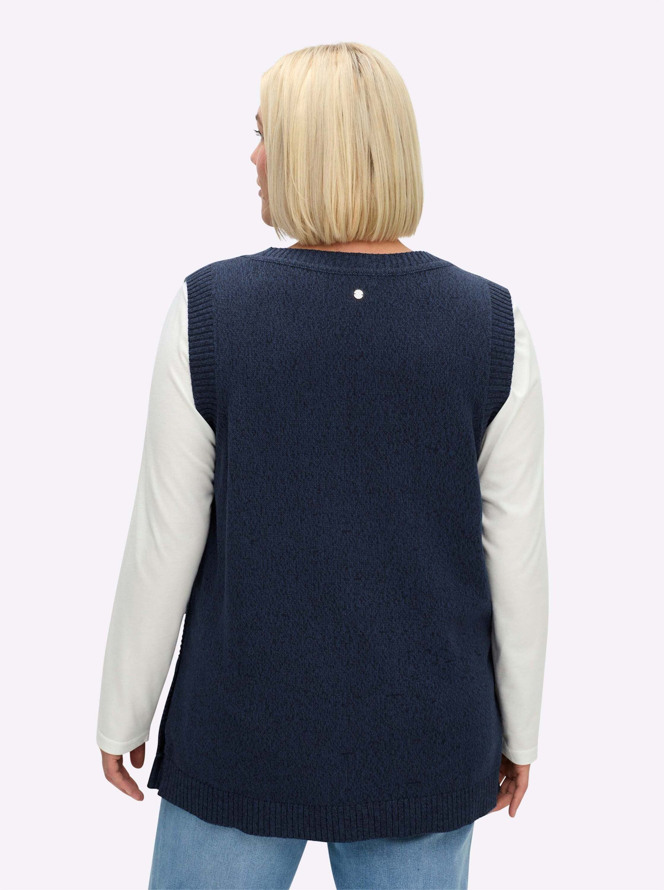 Sheego Pullunder Pullunder Ärmellos Jersey günstig online kaufen