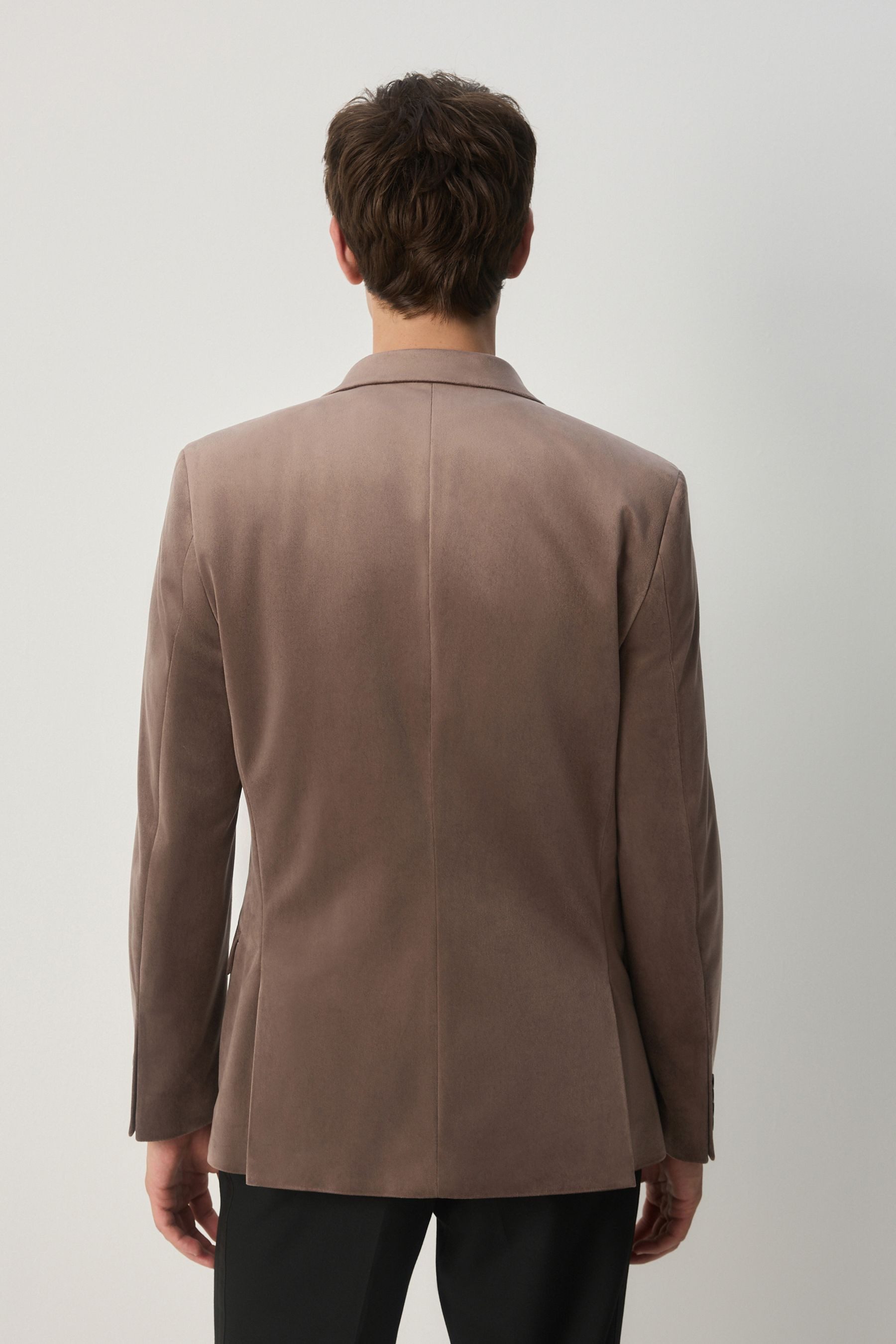 Next Sakko Self Slim Fit Sakko aus Samt mit Revers (1-tlg) günstig online kaufen