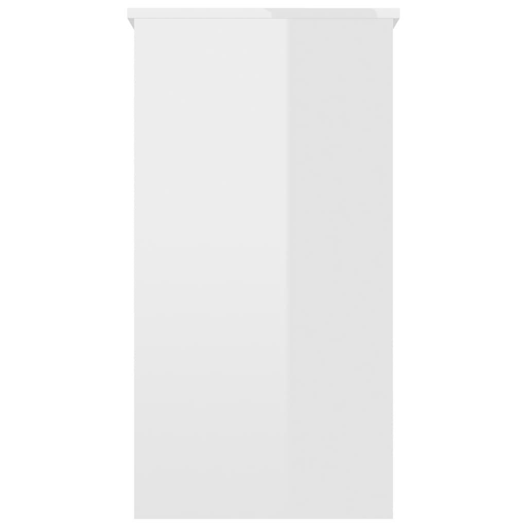 furnicato Schreibtisch Hochglanz-Weiß 80x40x75 cm Holzwerkstoff