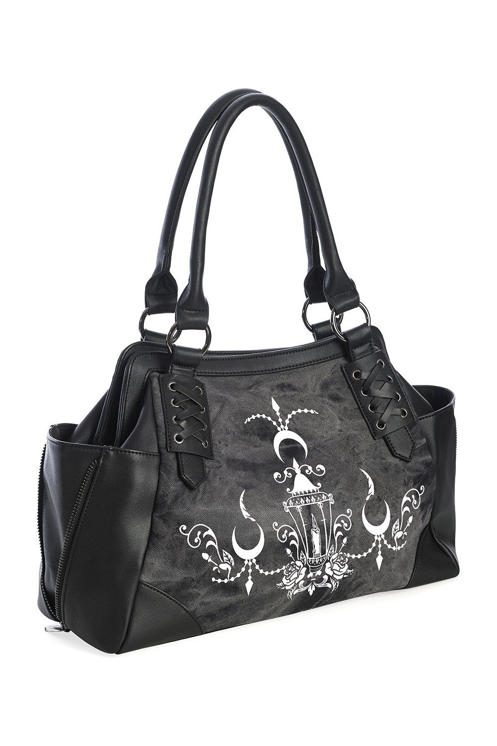 Banned Handtasche Chadelier, Gothic Laternen Print günstig online kaufen