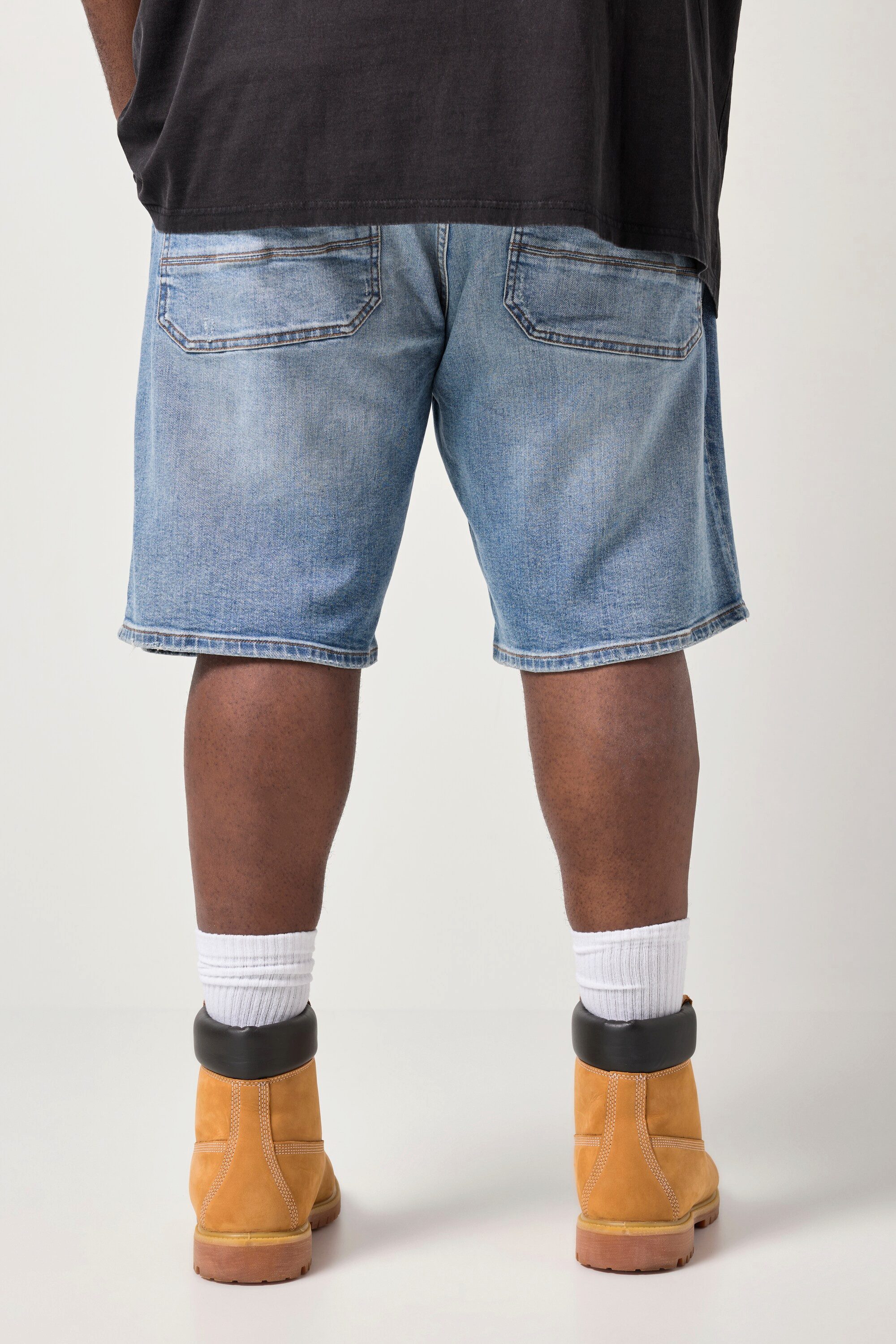 STHUGE Sweathose Jeans-Bermuda Bauchfit 5-Pocket Baggy Fit