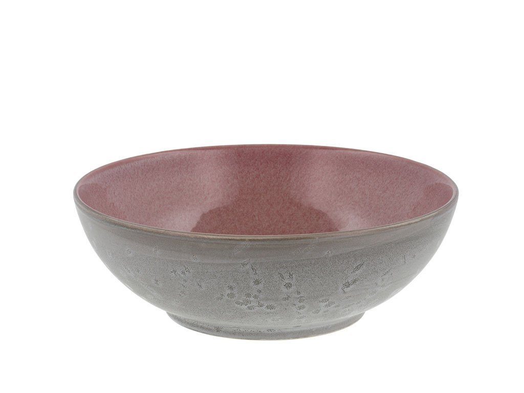 Bitz Salatschüssel Bitz Salatschüssel Steingut glasiert, matte Außenseite und glänzend glatte Innenfläche. grau/rosa