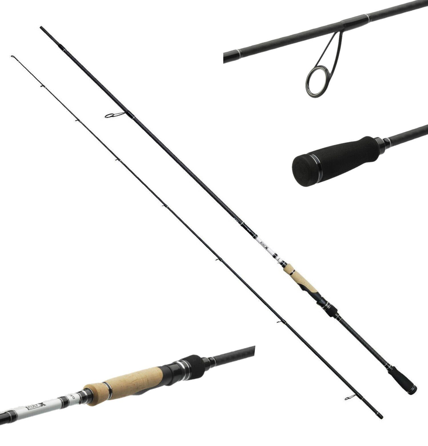 DAM Fishing Spinnrute Cult-X Spin - Light Spin TC30 Carbon Barsch Zander Hecht Spinruten, Empfindliche und leichte TC 30 Carbon-Blanks