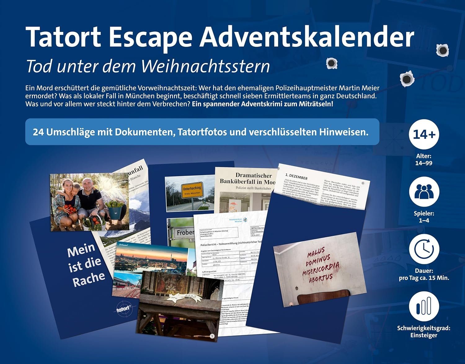Franzis Spielzeug-Adventskalender Tatort Escape-Kalender günstig online kaufen