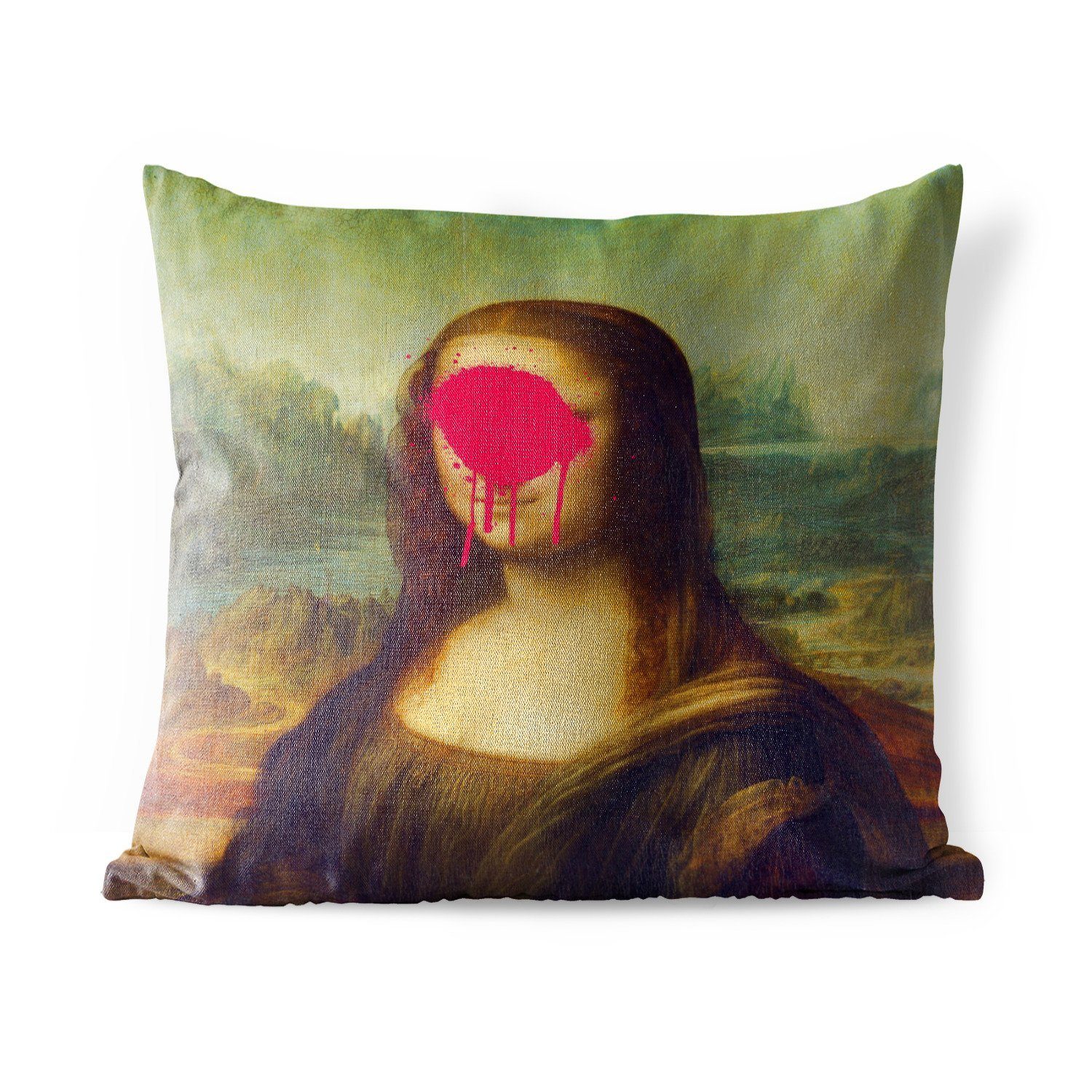 MuchoWow Dekokissen, da Dekokissen Mona Leonardo - Kunst, - Kissenhülle, Lisa Dekokissenbezug, Kissenbezüge, Outdoor Vinci