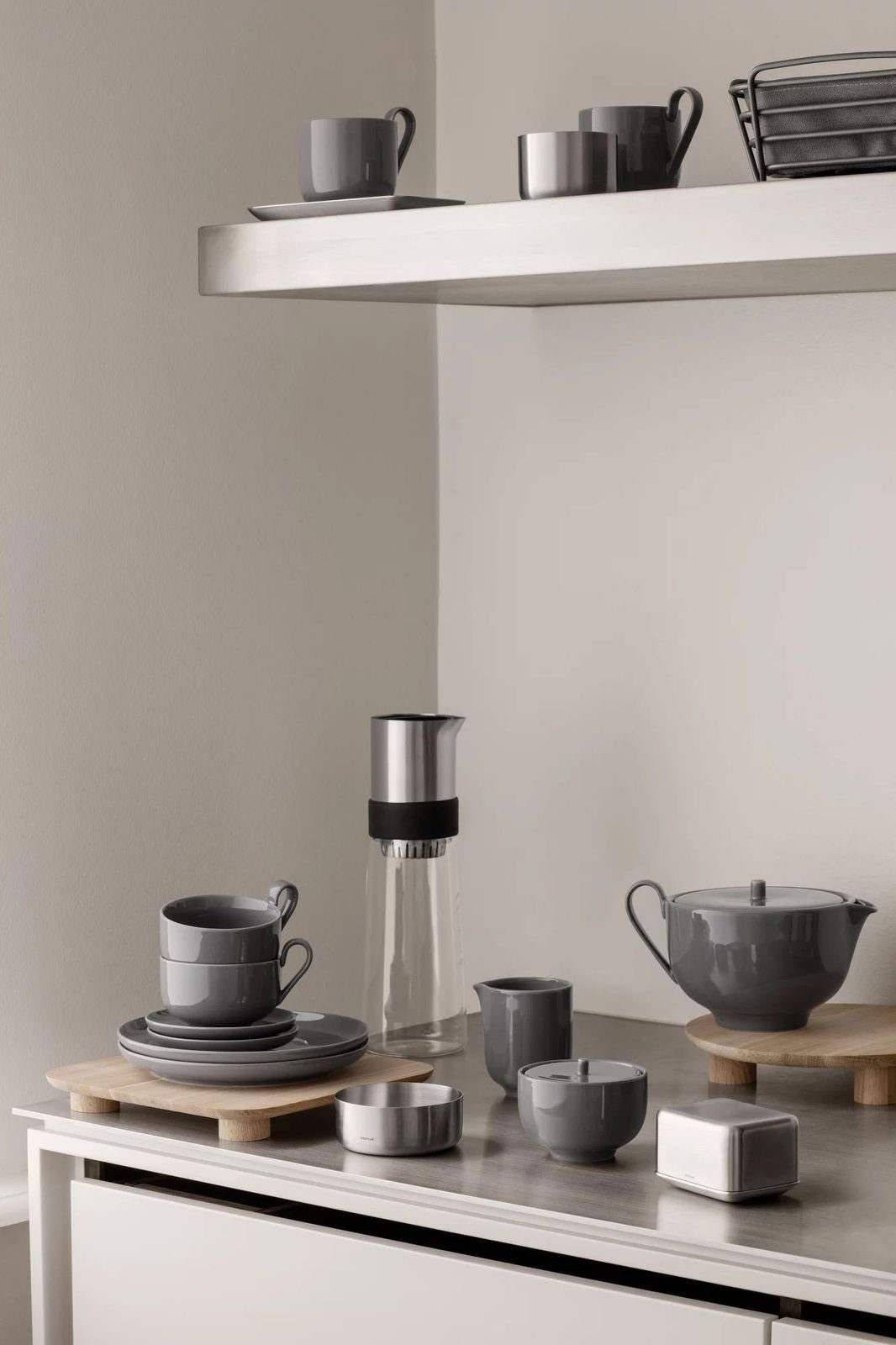 blomus Dekanter, blomus Dekanter Glas Eisteezubereiter TEA-JAY Edelstahl