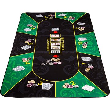 GAMES PLANET Spieltisch Games Planet XXL Pokerauflage, bis zu 10 Spieler, Pokermatte, Maße 160x80 oder 200x90 cm, 3 Farben, inkl. Tragetasche