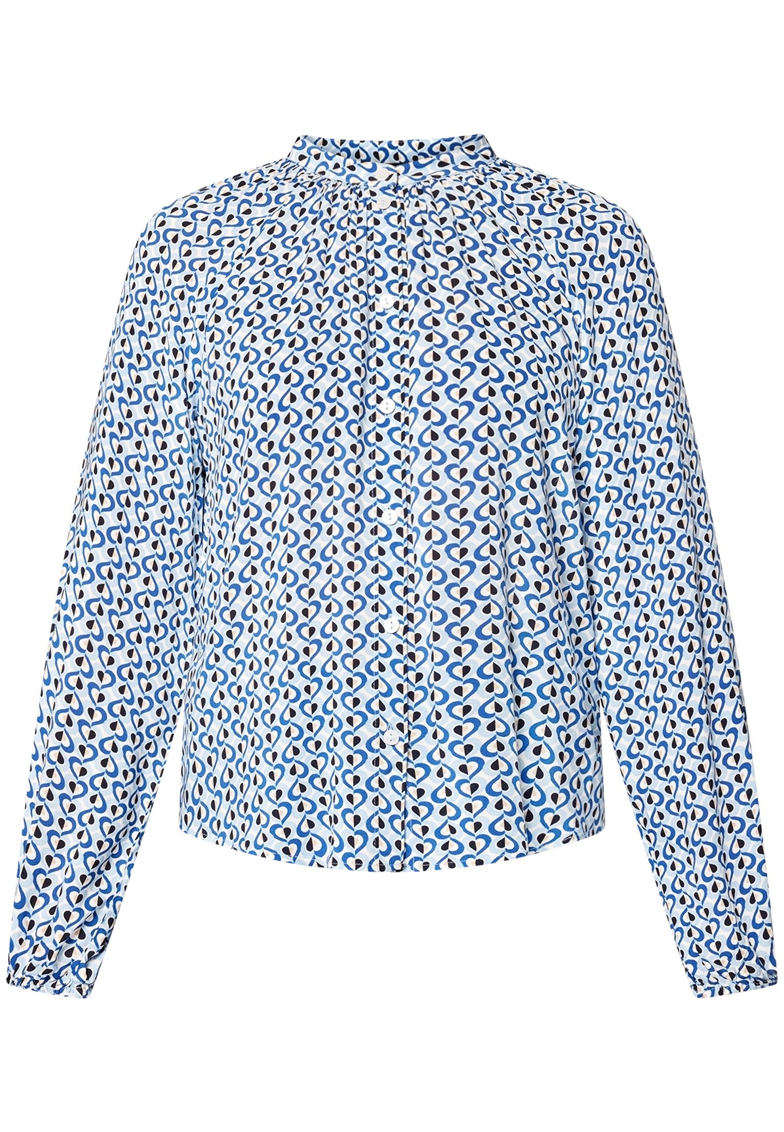 Zero Klassische Bluse Damen mit grafischem Print
