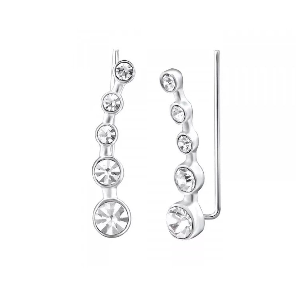 ALEXANDER YORK Paar Ohrhaken EINHÄNGER Kristall, 2-tlg., 925 Sterling Silber