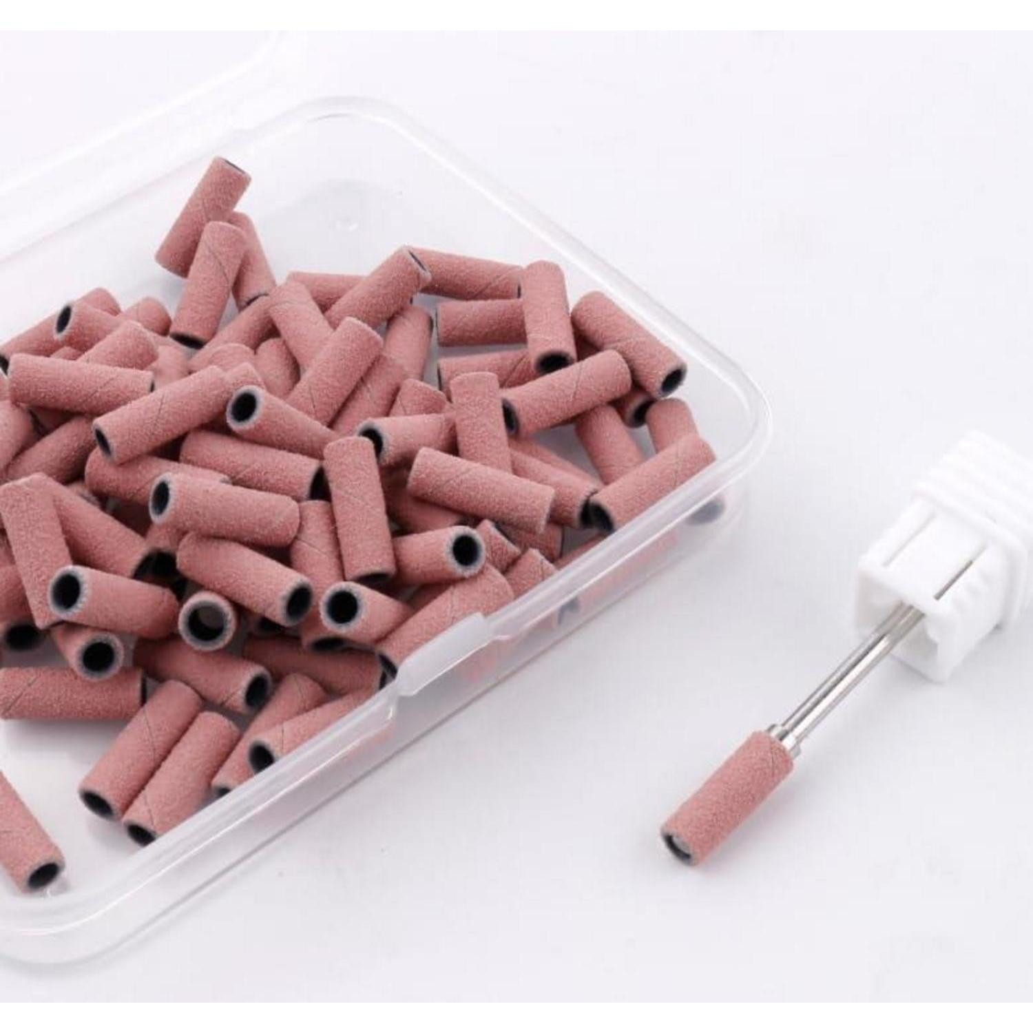 LuxusKollektion Schleifband Schleifbänder 180 Grit 100 Stück Rosa, (100 St)