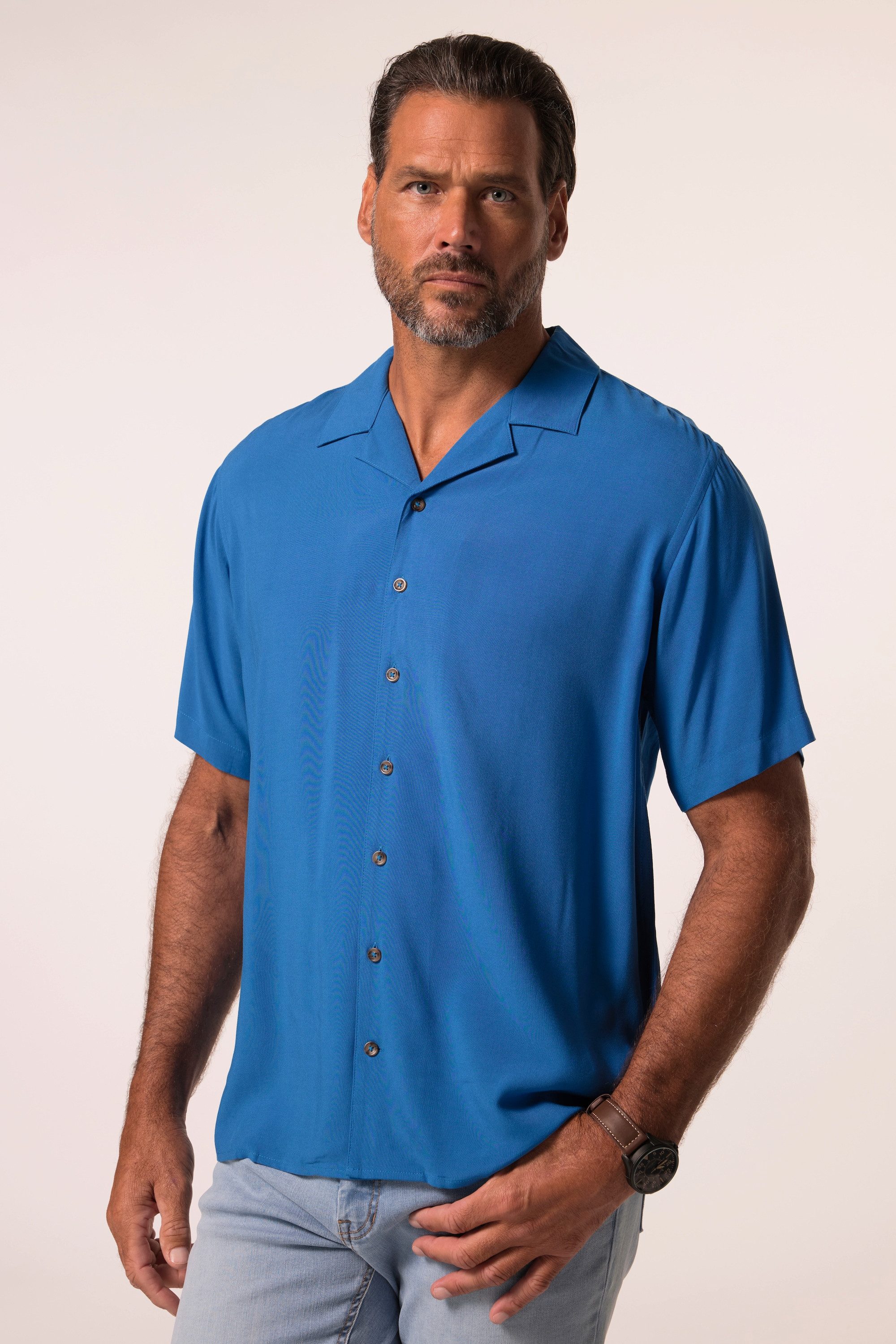 JP1880 Kurzarmhemd JP1880 Hemd Halbarm Cuba-Kragen Cuba Fit bis 8 XL