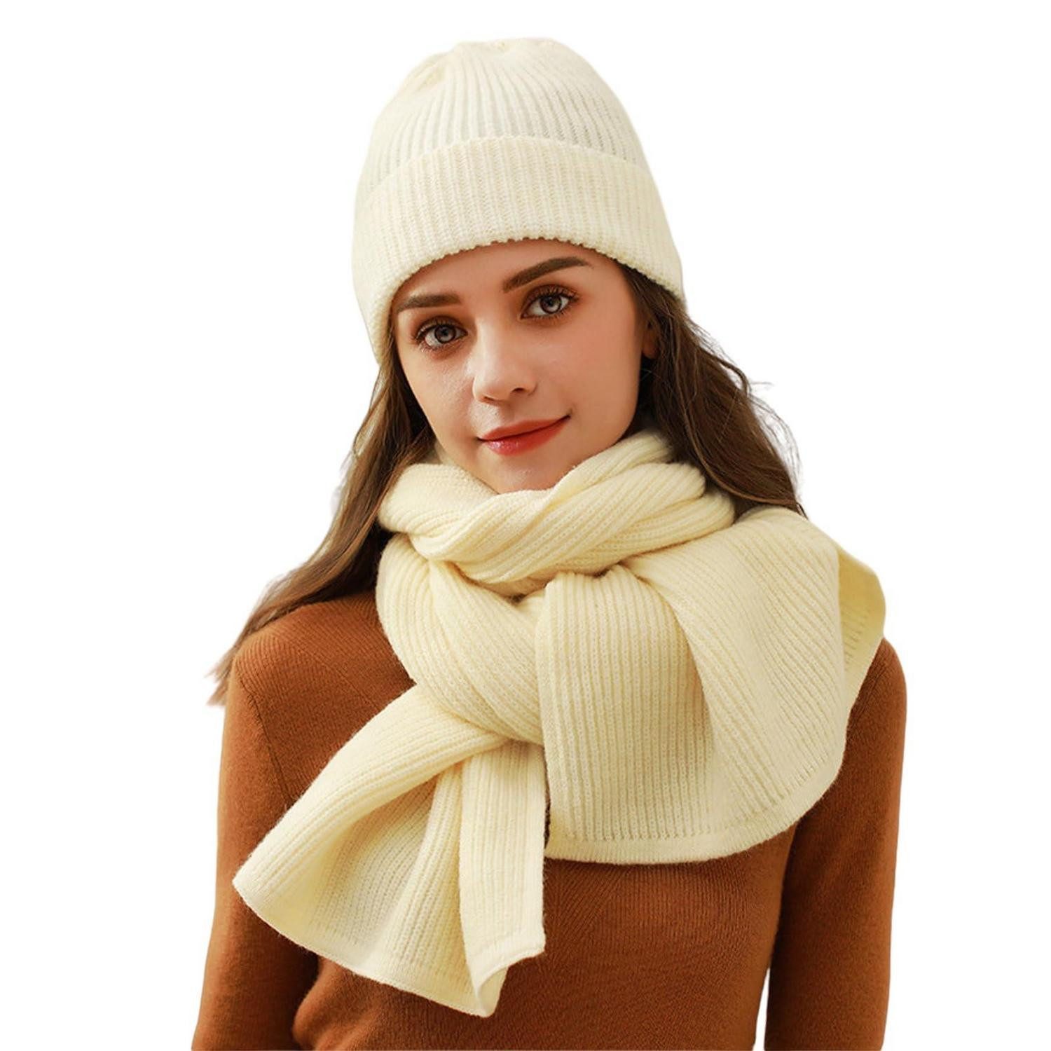 LuxusKollektion Beanie Winter Mützenschal Set Leopard (1-St)