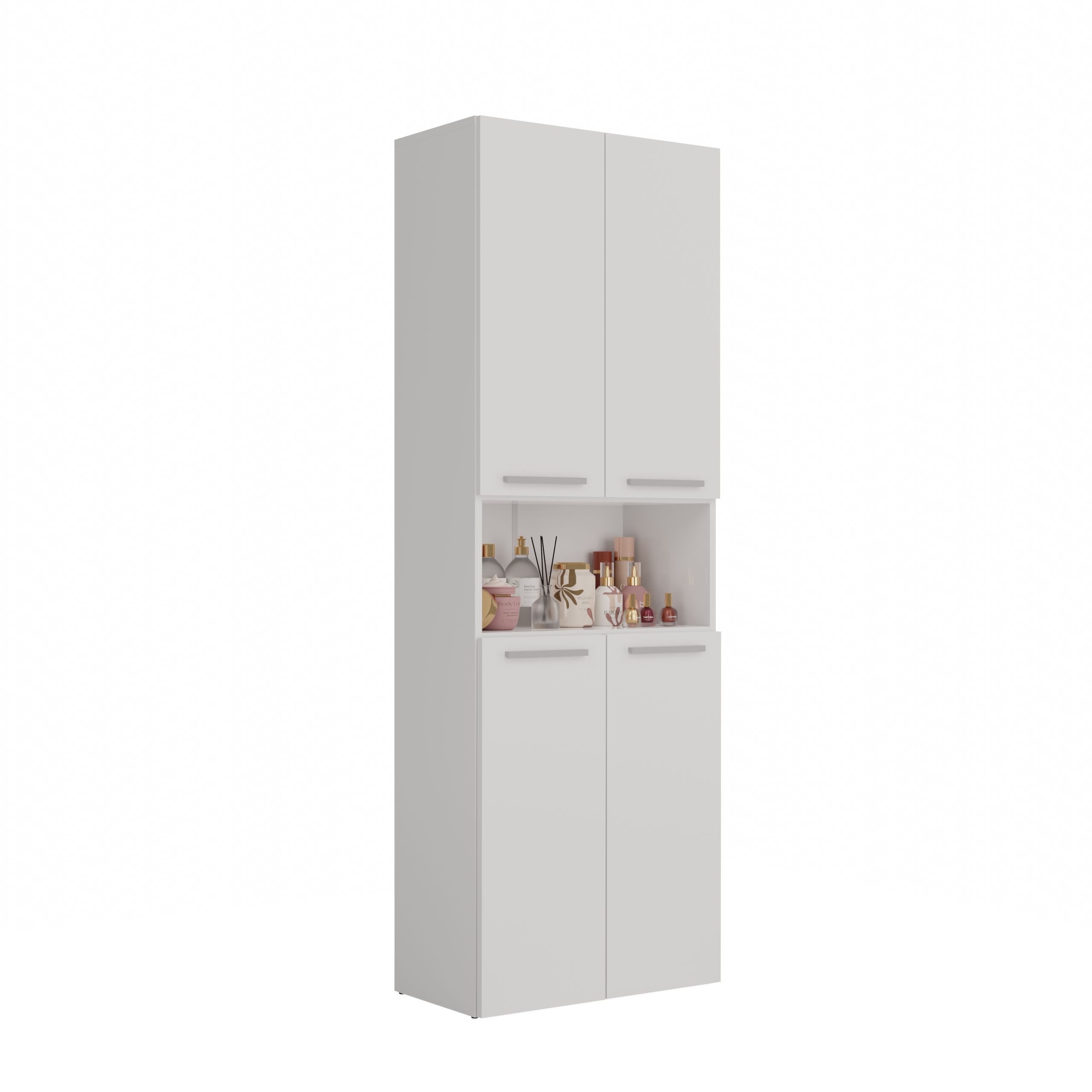 Raumhirsch Furniture Badkommode Badkommode Badezimmerschrank Wäscheschrank (mit drei Türen - 5 Regale - Maße 30 x 60 x 174 cm), verschiedene Farben