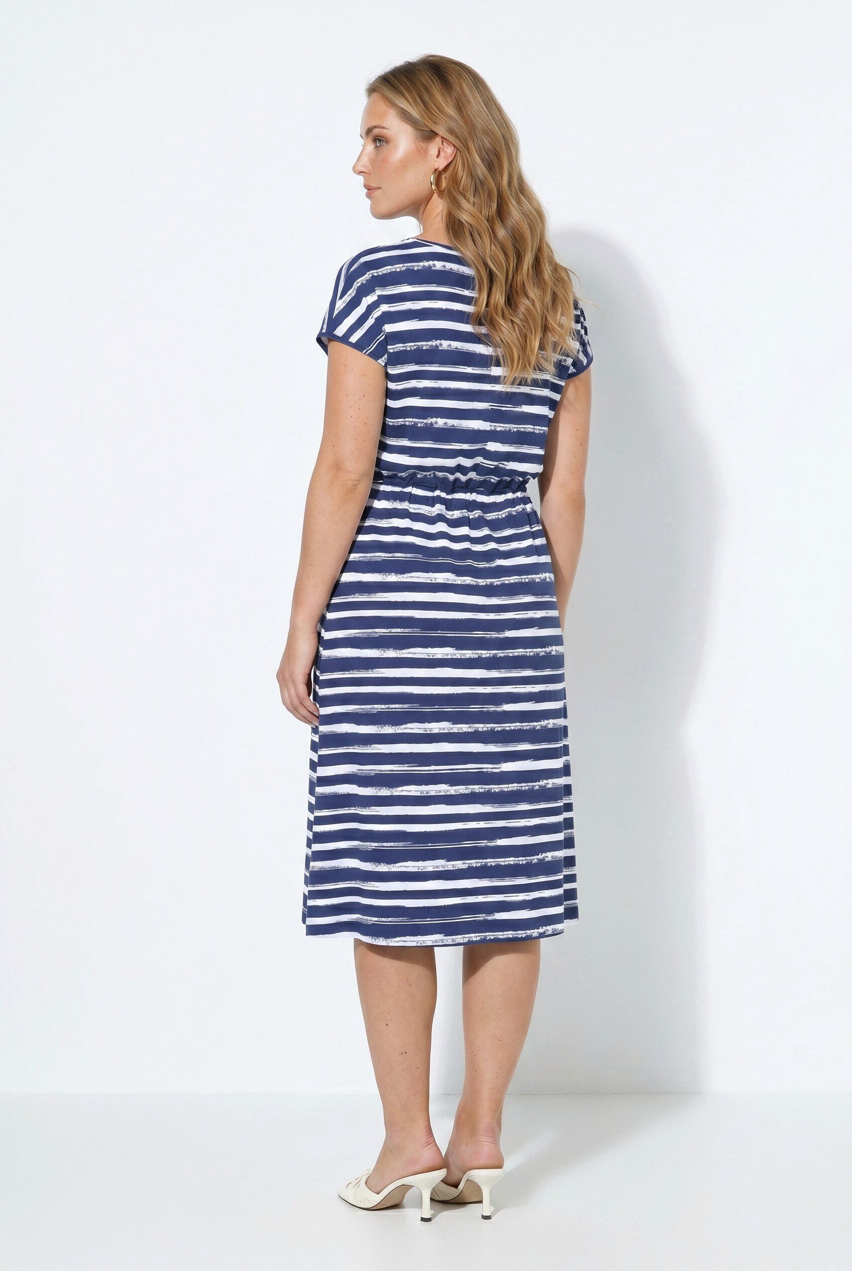 MIAMODA Jerseykleid Midi-Jerseykleid Regular Fit Ringel