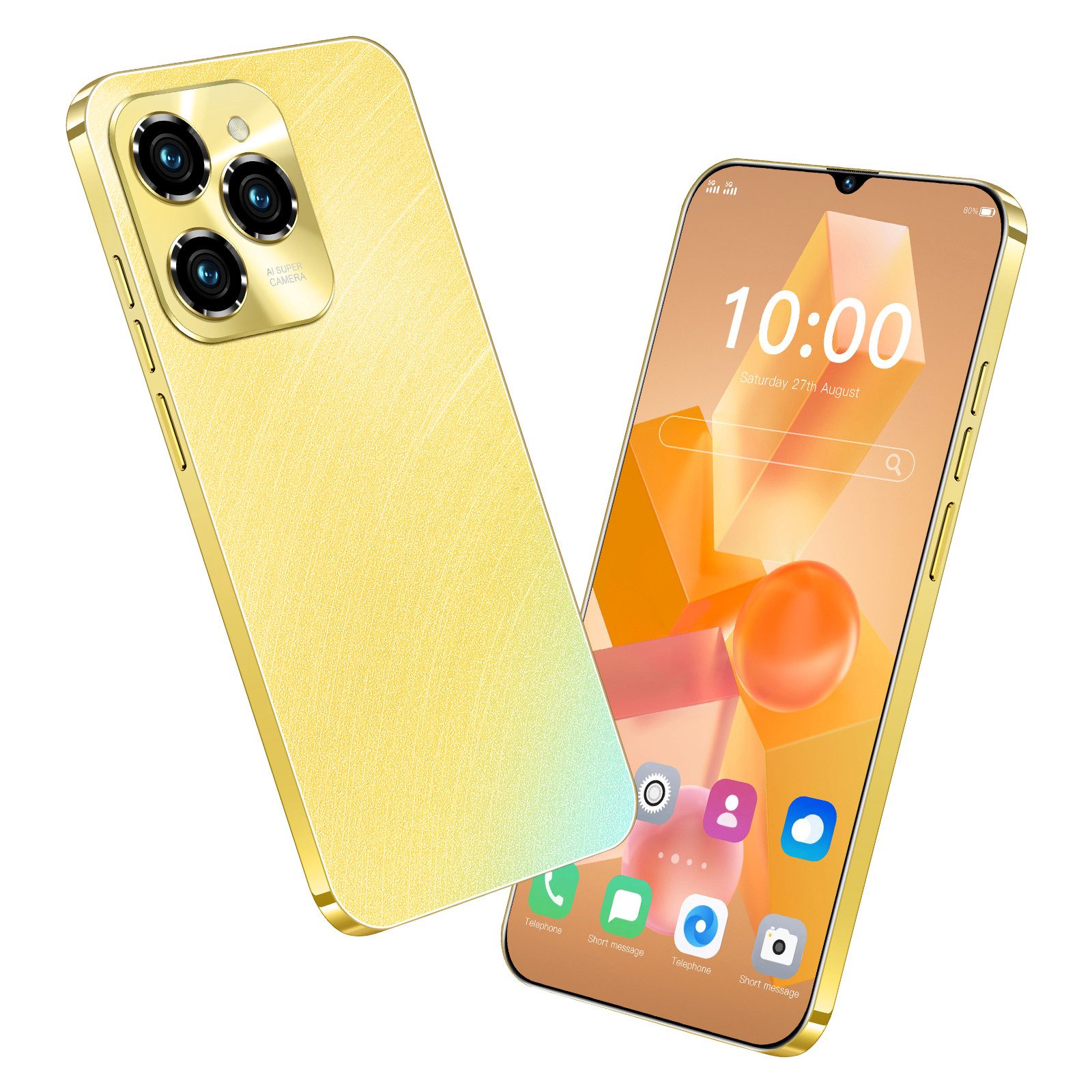 HT Smartphone Handy (8 MP Kamera, 6,3-Zoll-Bildschirm, 2GB RAM+16GB ROM, 3000mAh Akku)