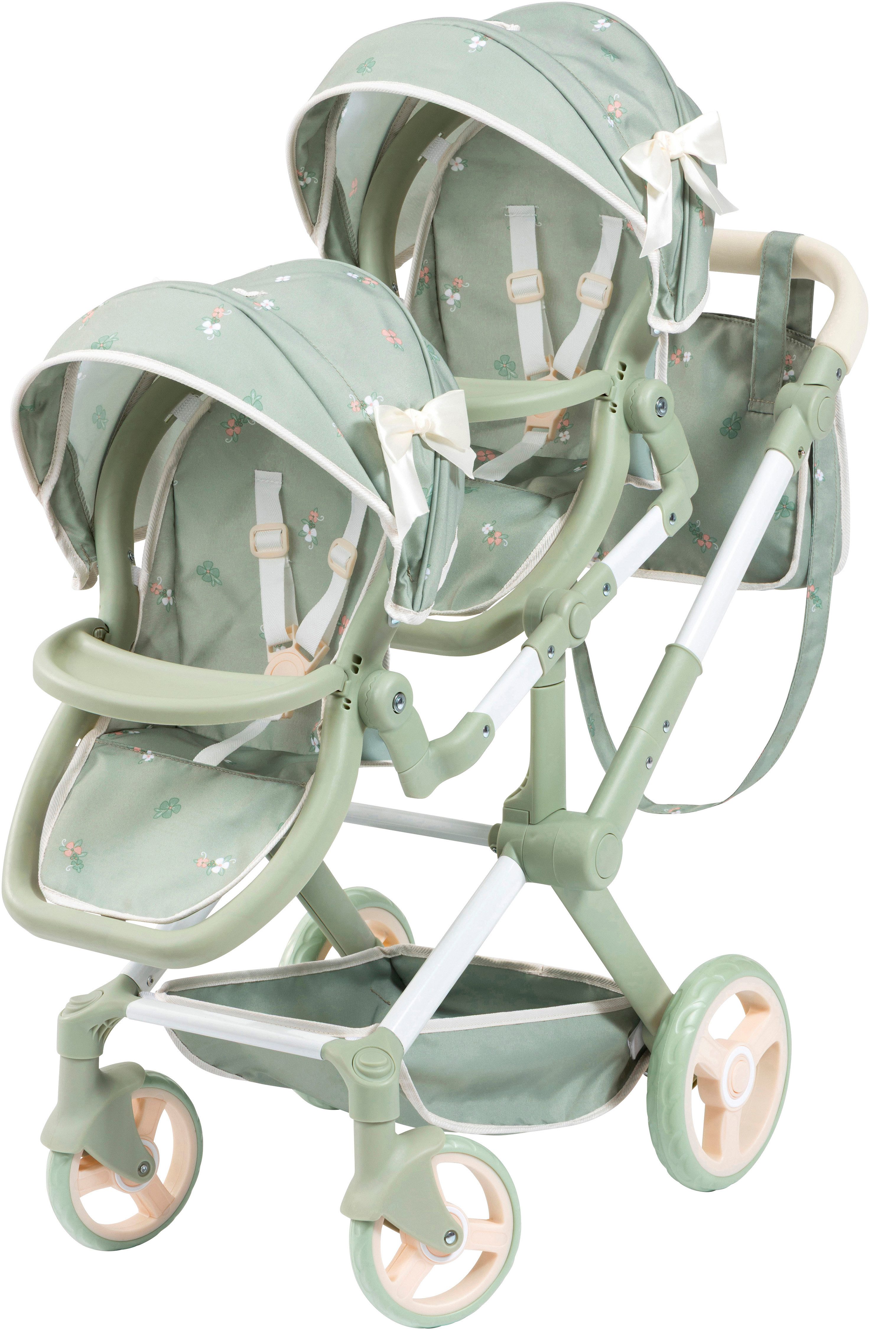 Bayer Puppen-Zwillingsbuggy Xeo Twin, mit Wickeltasche
