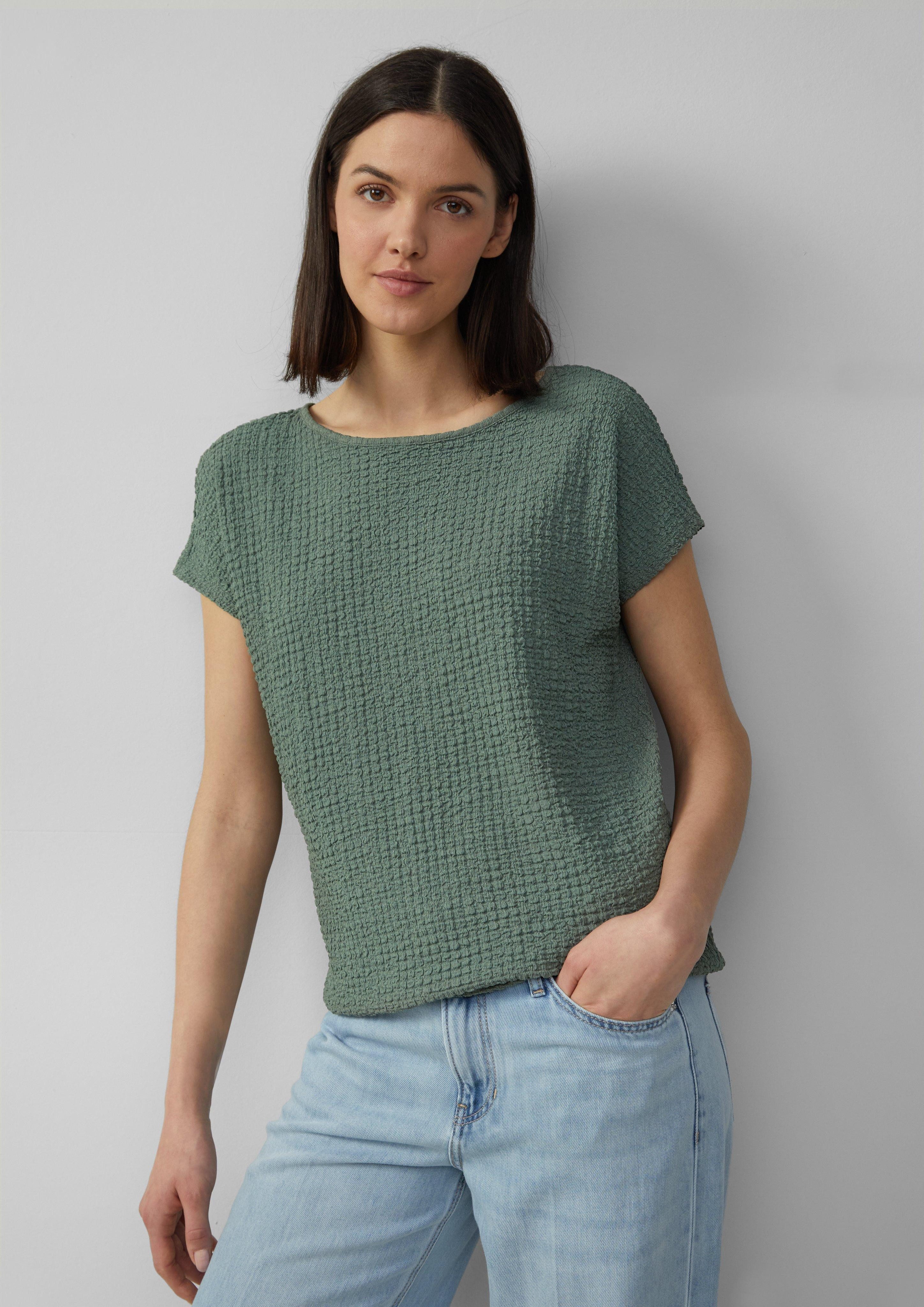 s.Oliver Shirttop Relaxed-Fit-Shirt in Struktur-Optik günstig online kaufen