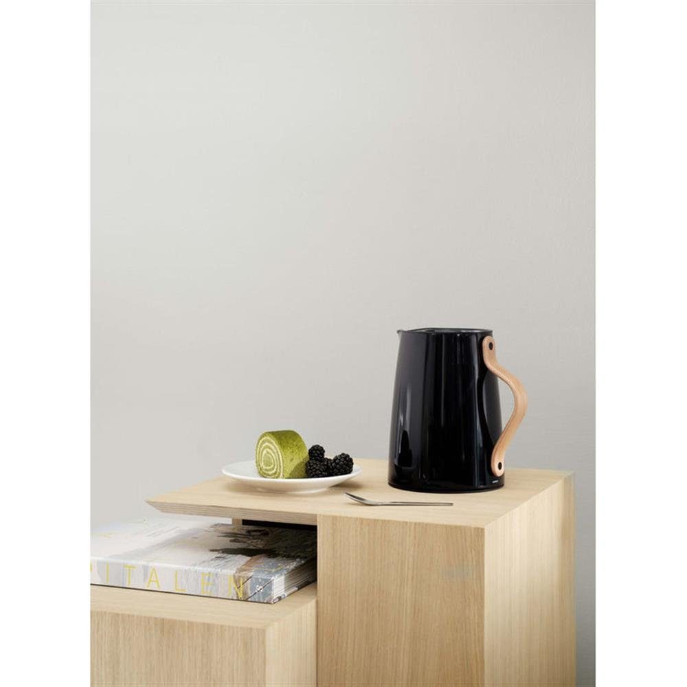 Stelton Isolierkanne Emma, 1 l, Schwarz, mit Buchenholzgriff