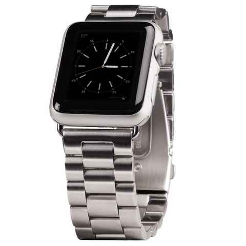 Hama Handyhülle Uhren-Band Glieder-Armband Edelstahl, für Apple Watch 40mm Series 4 (4. /5. /6. Gen) SE 40mm (6. Gen)