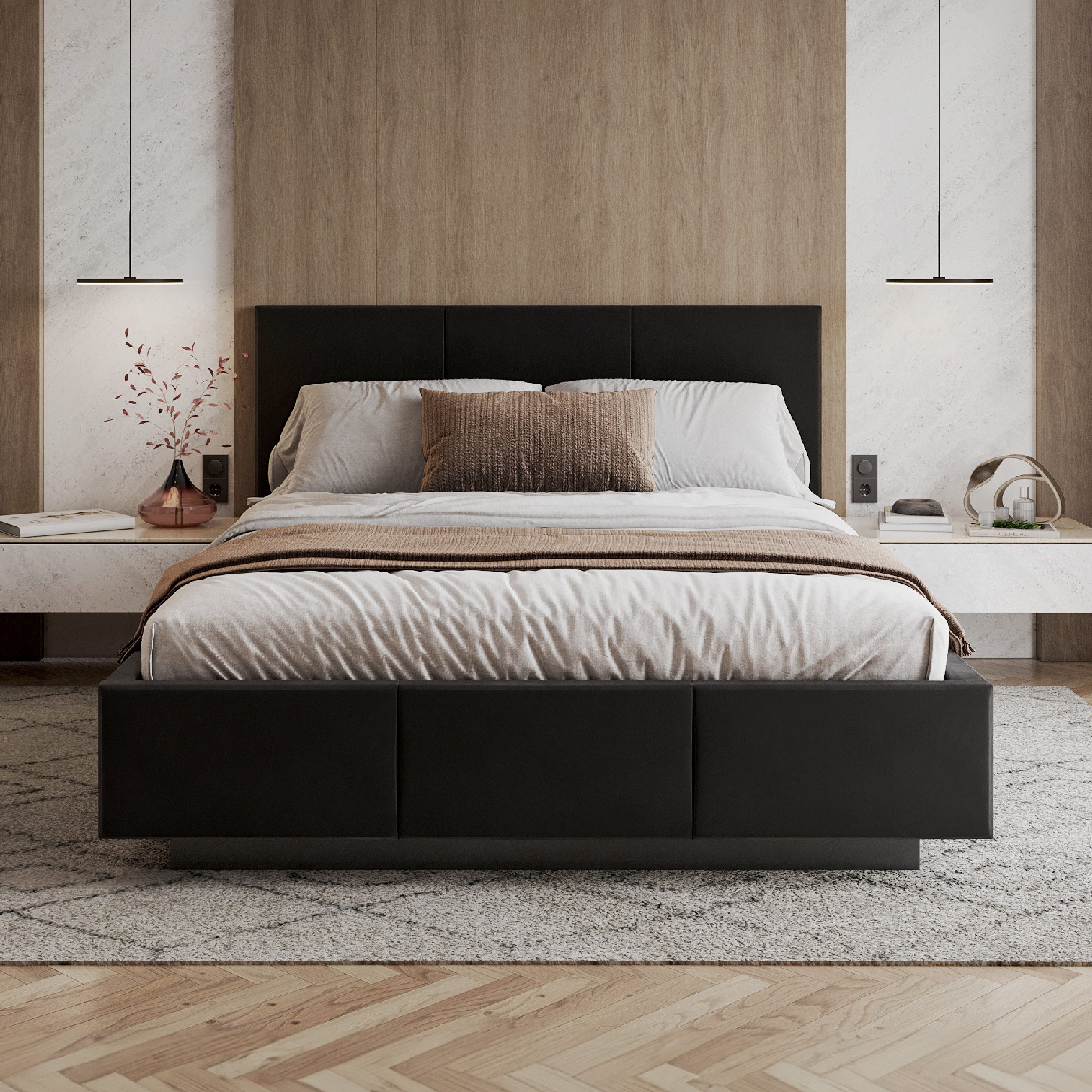 FDM Polsterbett ALMADA modern mit Bettkasten MADE IN EU - mit Trinity Velou günstig online kaufen